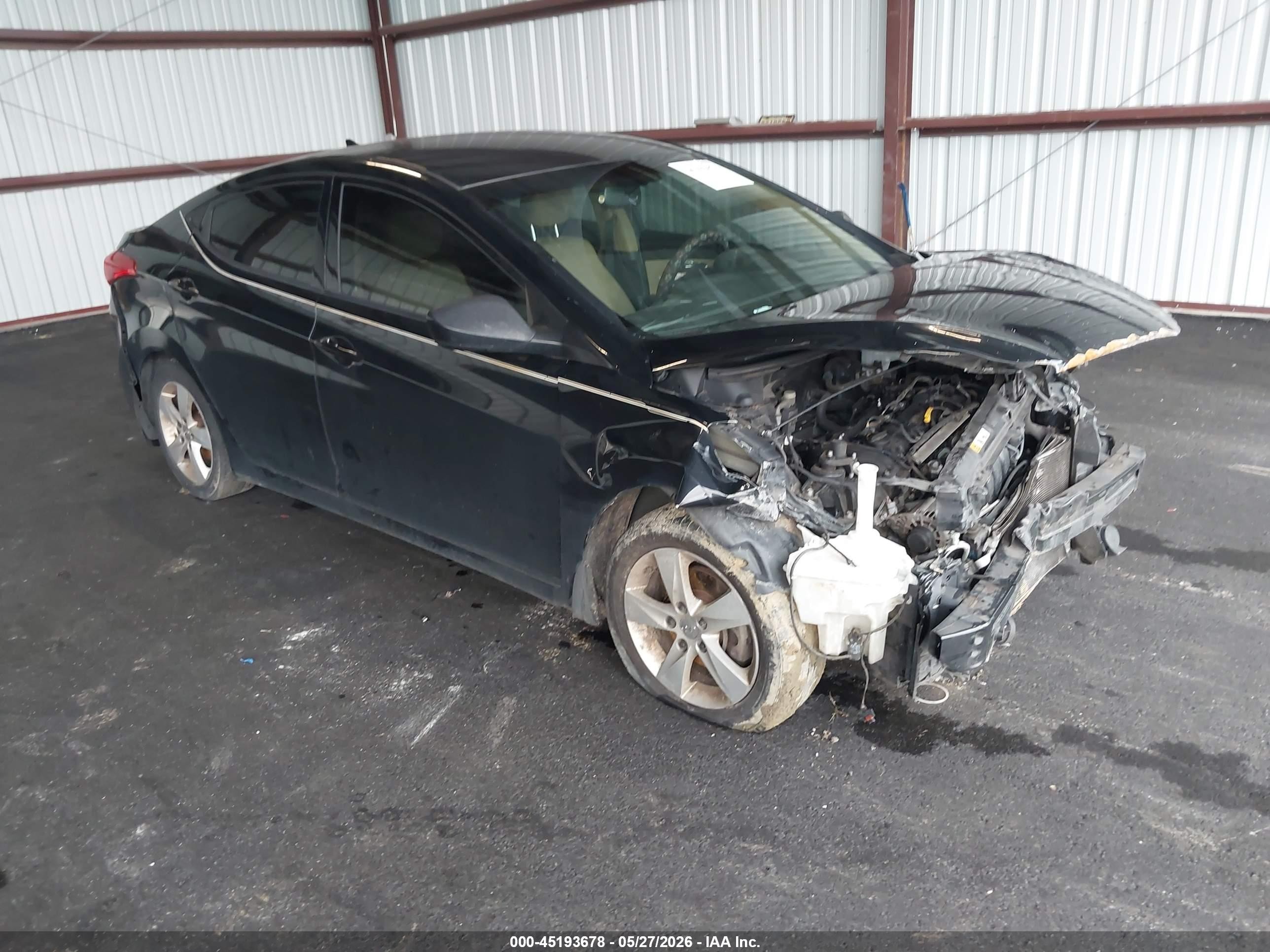 2013 Hyundai Elantra Gls Черный vin: 5NPDH4AE0DH448968
