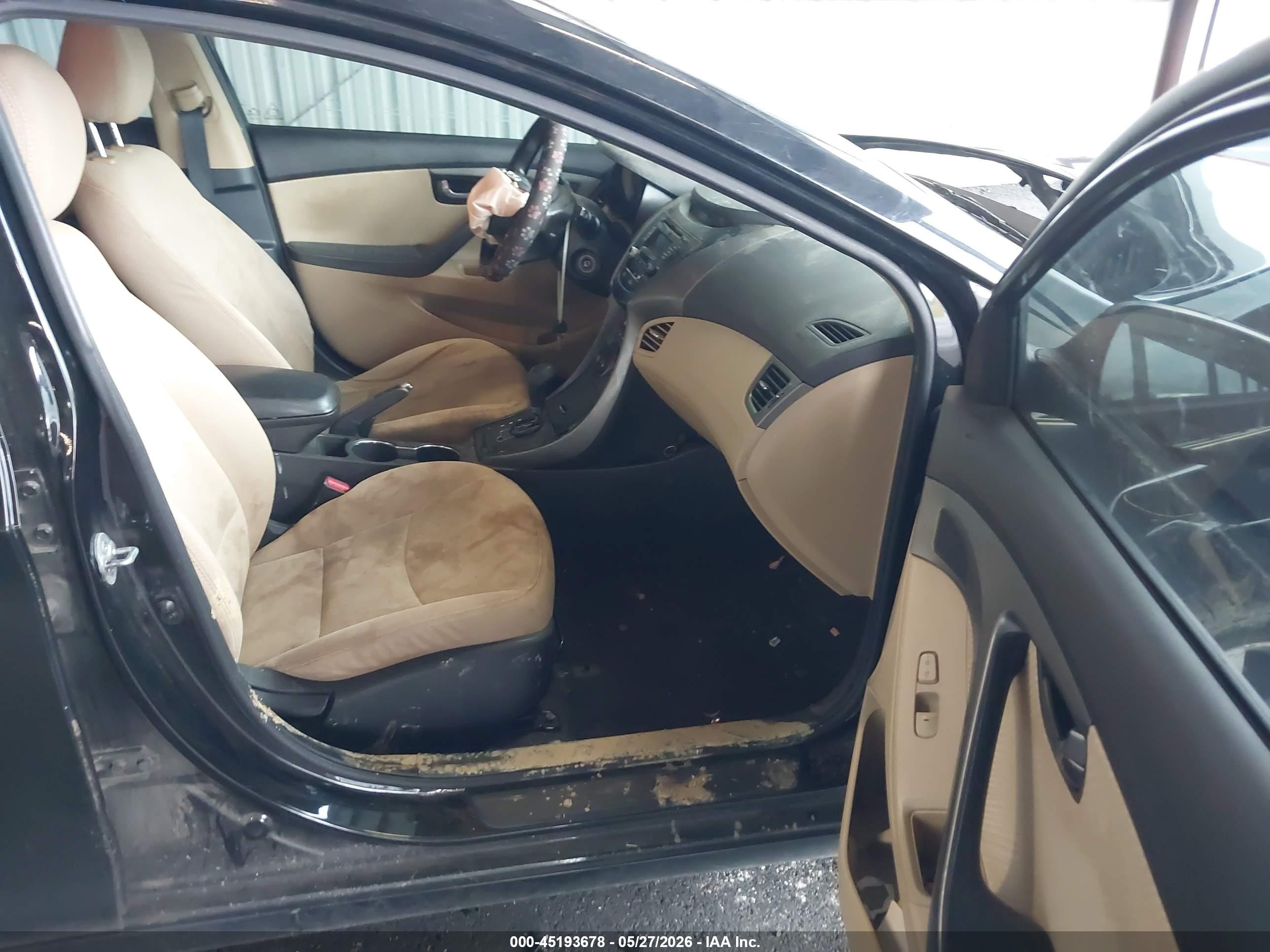 2013 Hyundai Elantra Gls Black vin: 5NPDH4AE0DH448968