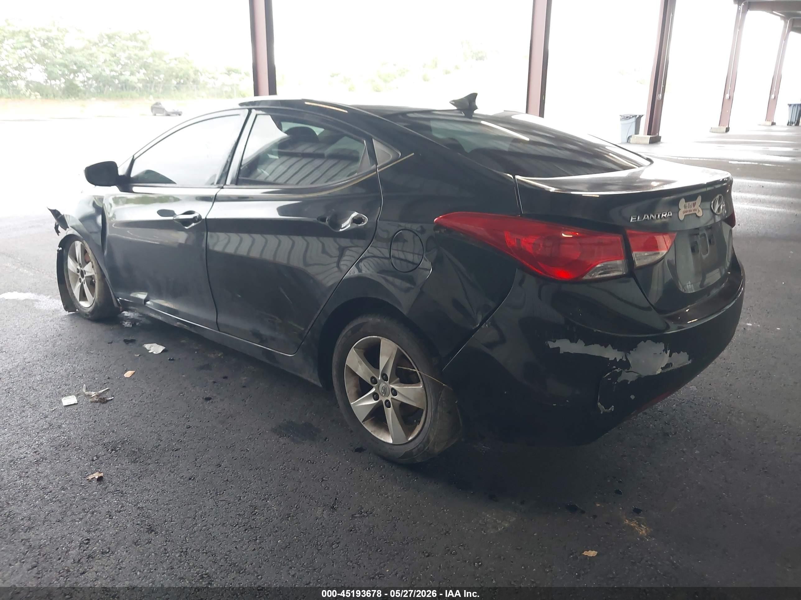 2013 Hyundai Elantra Gls Black vin: 5NPDH4AE0DH448968