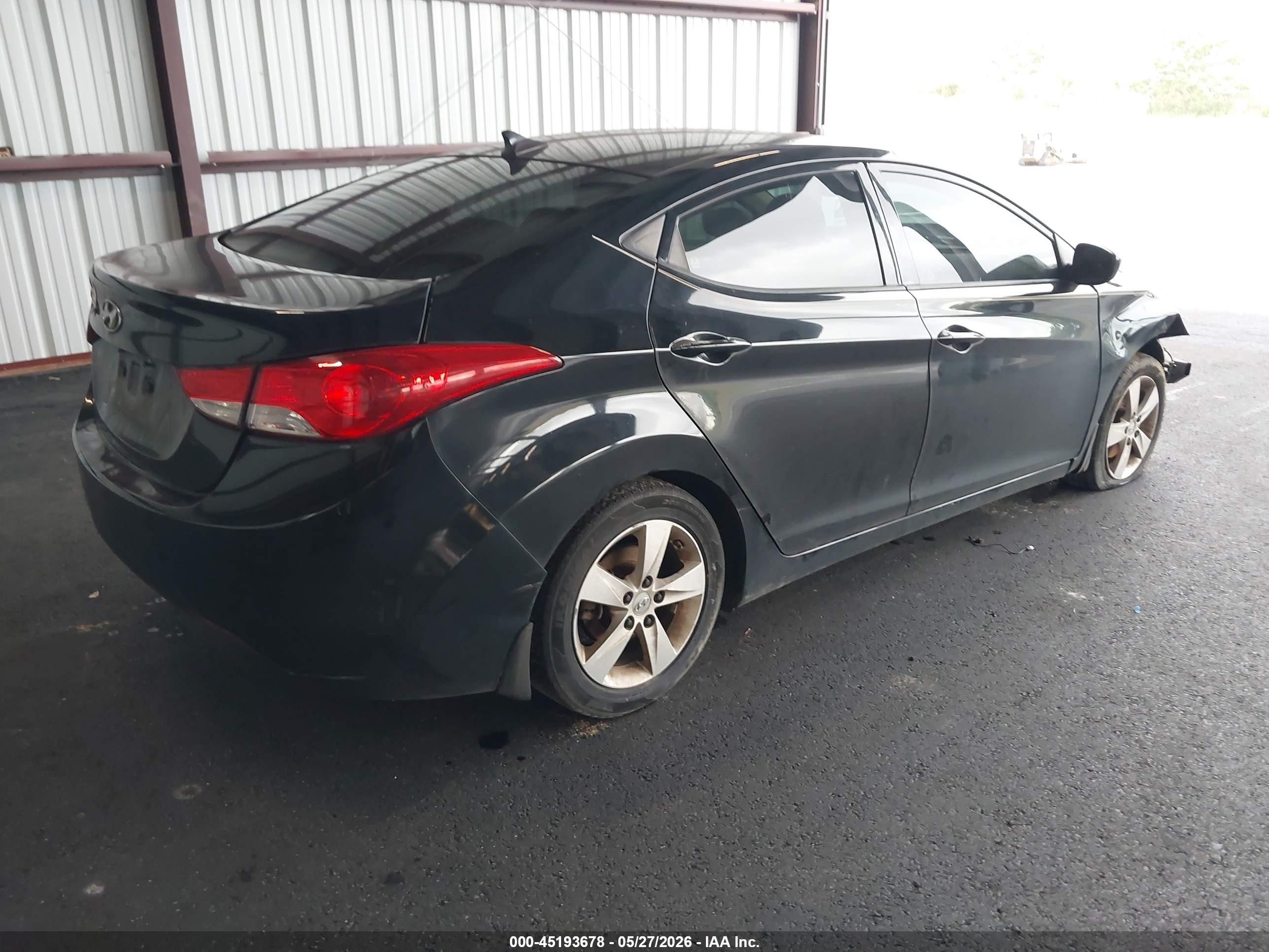 2013 Hyundai Elantra Gls Black vin: 5NPDH4AE0DH448968