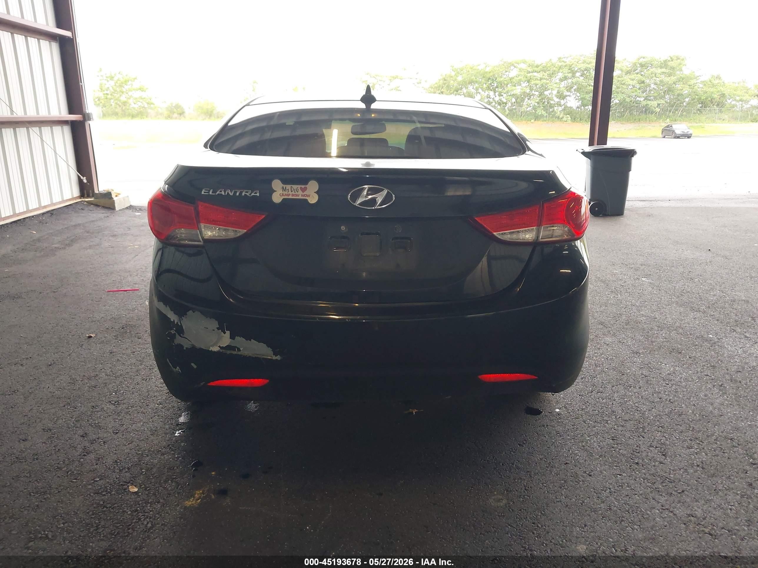 2013 Hyundai Elantra Gls Black vin: 5NPDH4AE0DH448968