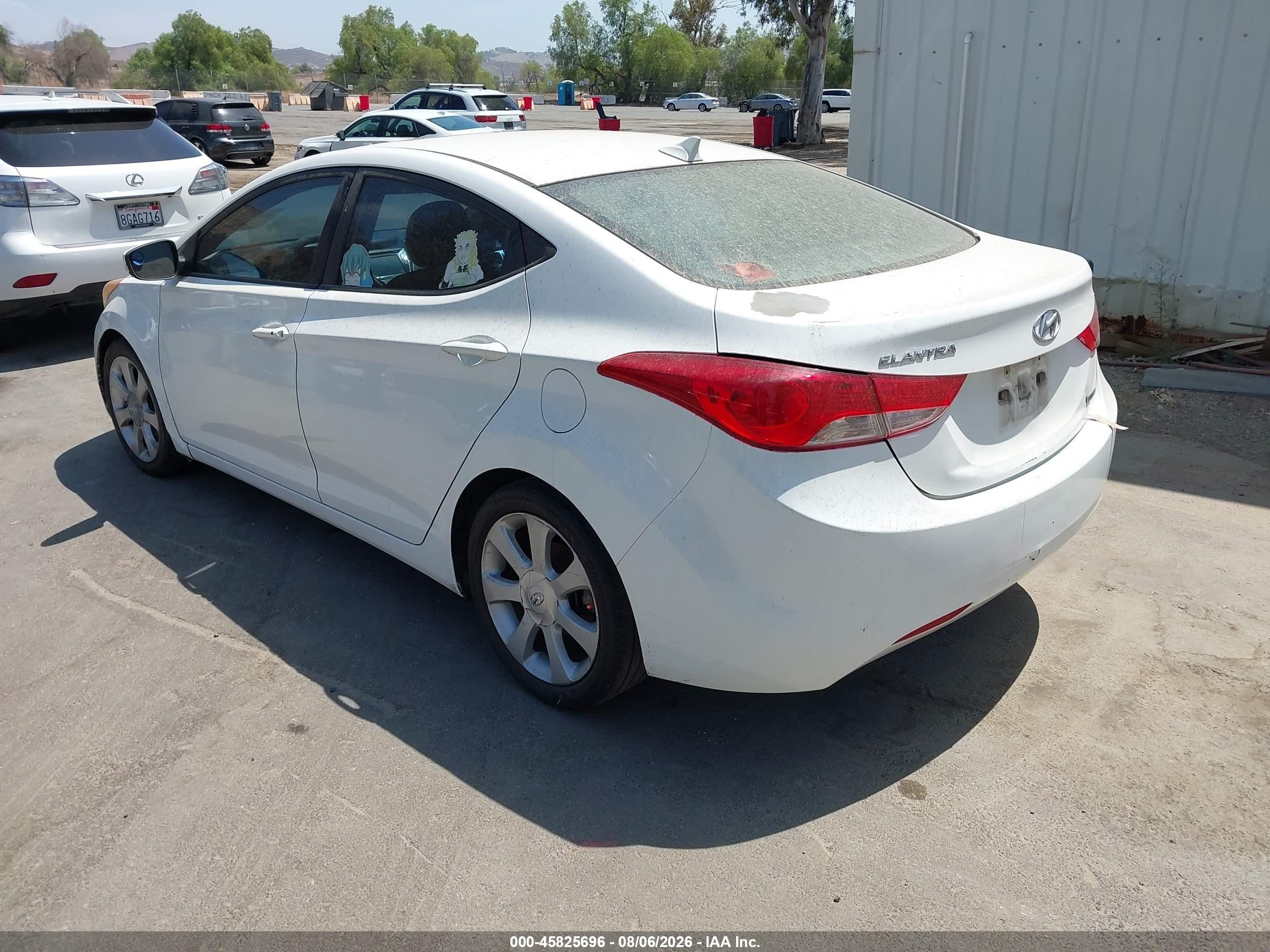2013 Hyundai Elantra Limited White vin: 5NPDH4AE0DH452874