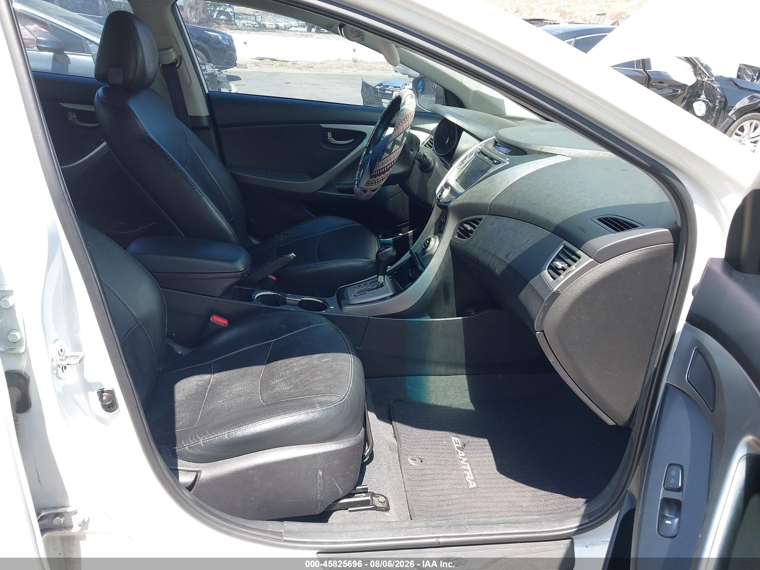 2013 Hyundai Elantra Limited White vin: 5NPDH4AE0DH452874
