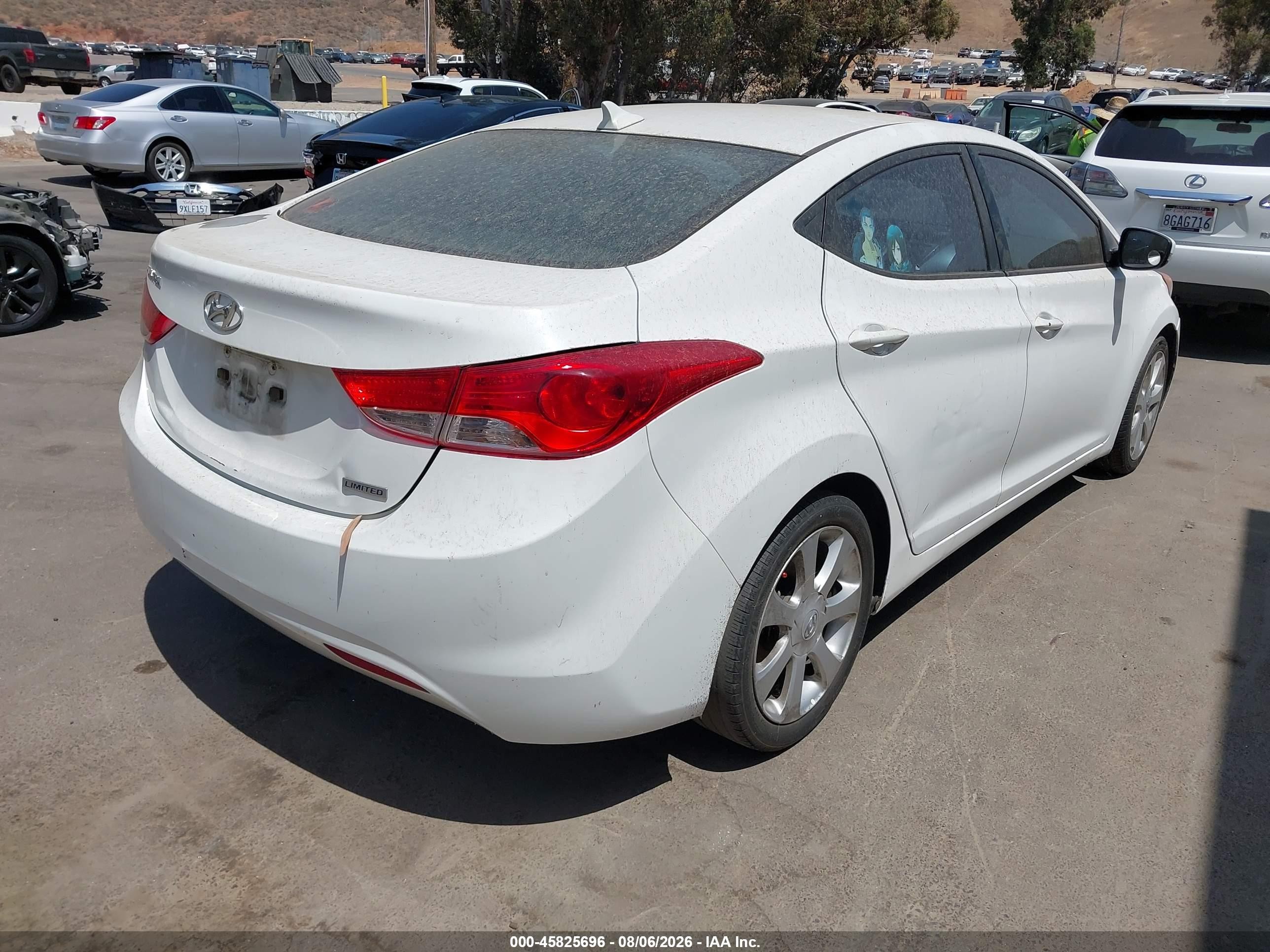 2013 Hyundai Elantra Limited White vin: 5NPDH4AE0DH452874