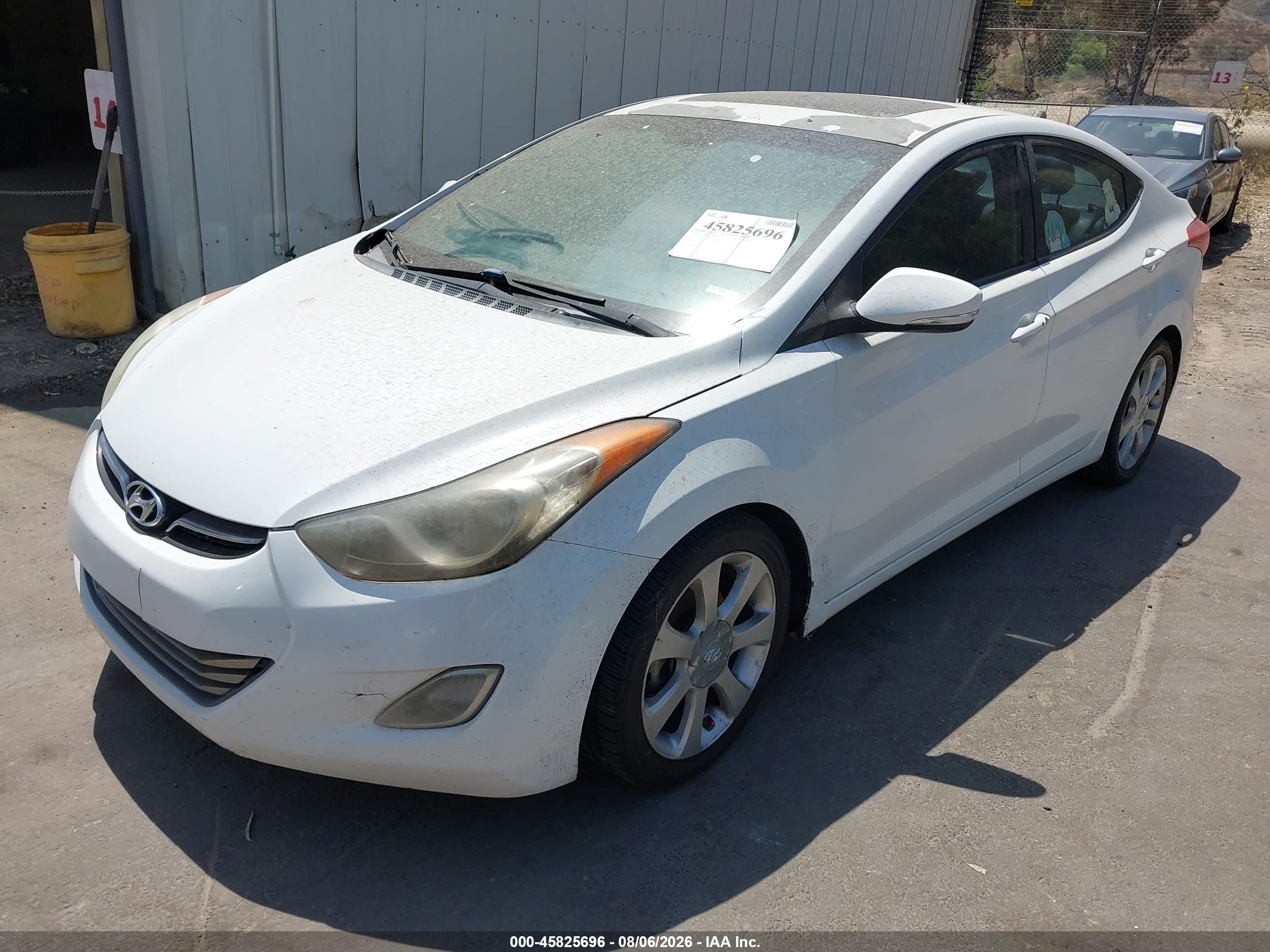 2013 Hyundai Elantra Limited White vin: 5NPDH4AE0DH452874