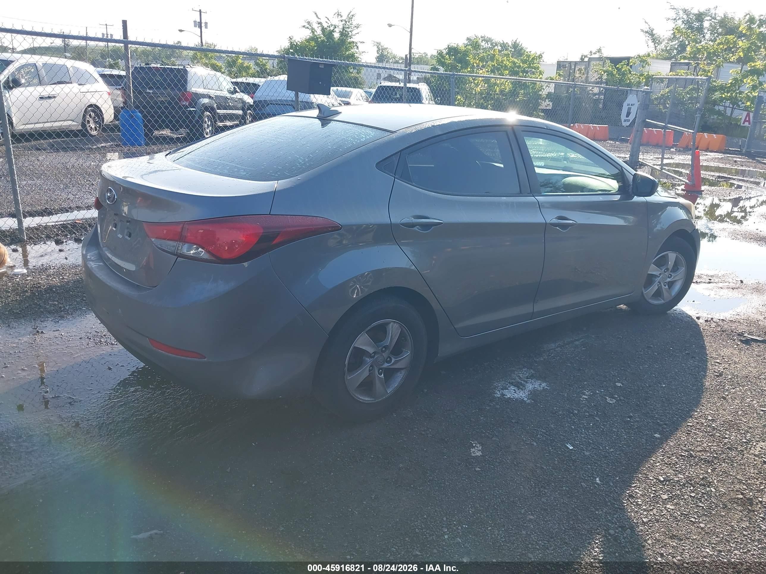 2014 Hyundai Elantra Se Gray vin: 5NPDH4AE0EH455453