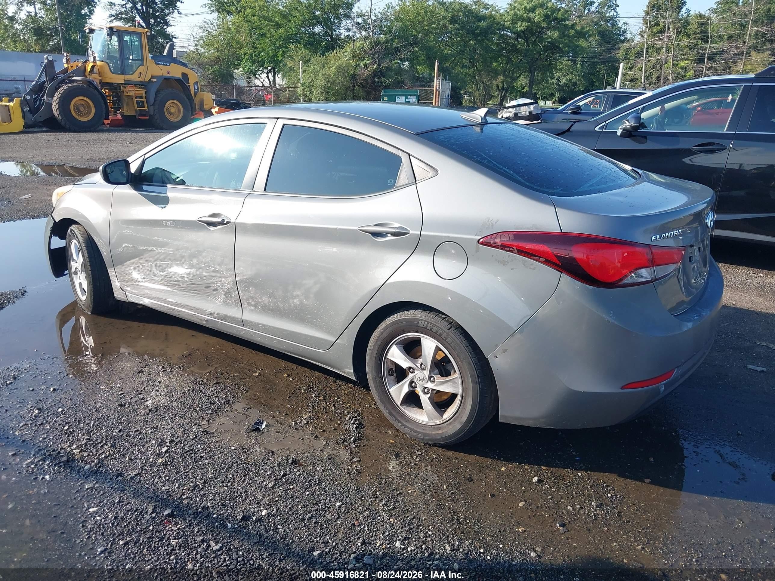 2014 Hyundai Elantra Se Gray vin: 5NPDH4AE0EH455453