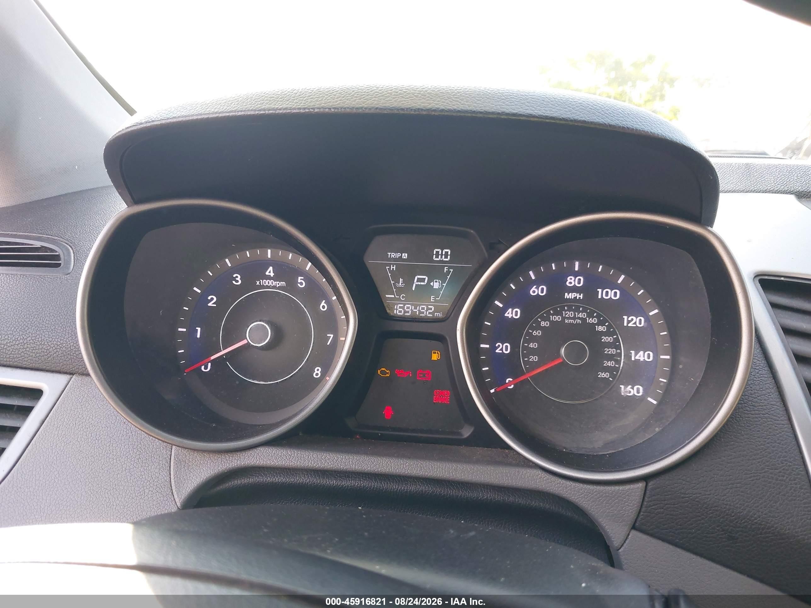 2014 Hyundai Elantra Se Gray vin: 5NPDH4AE0EH455453