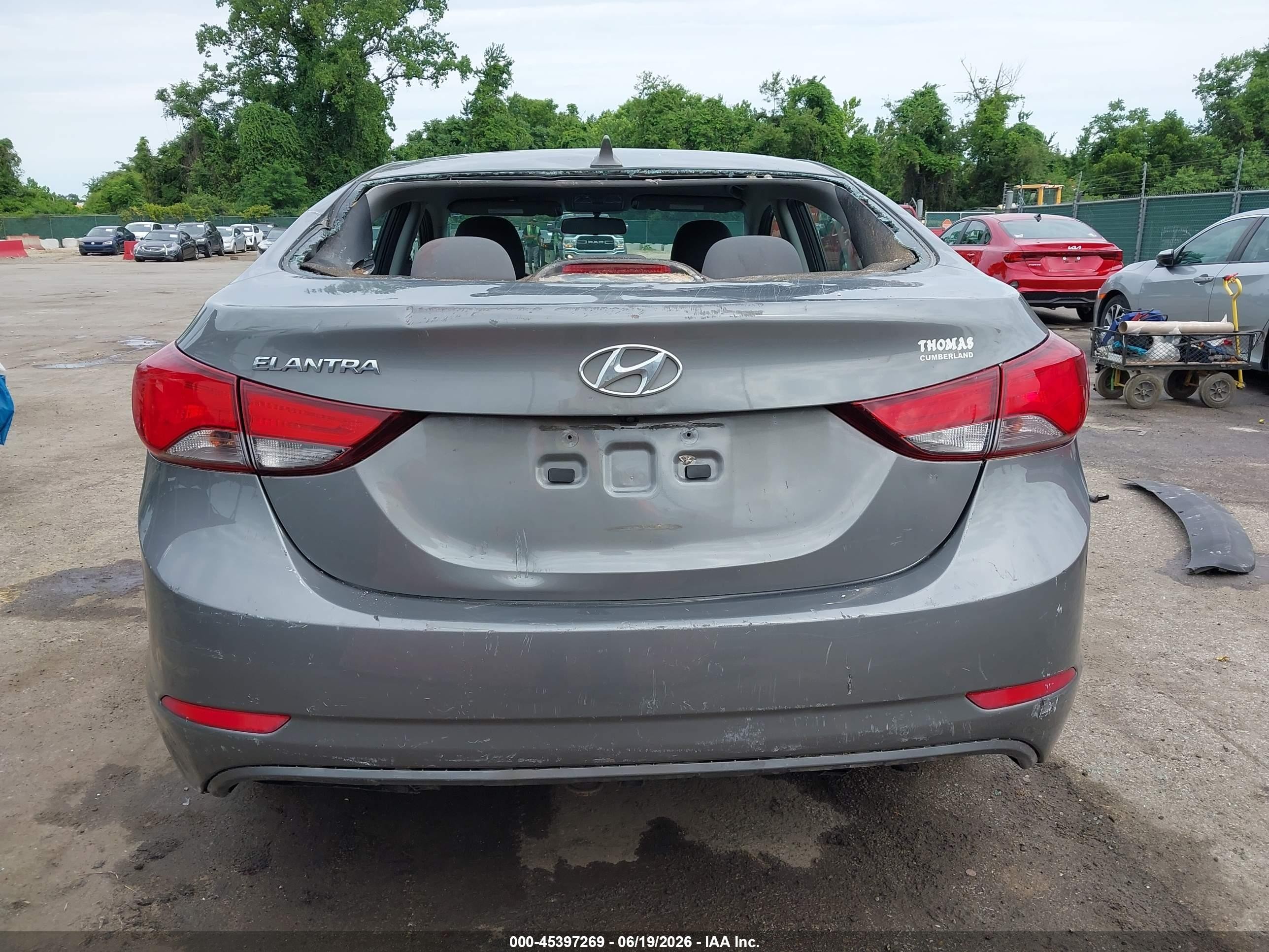 2014 Hyundai Elantra Se Gray vin: 5NPDH4AE0EH455842