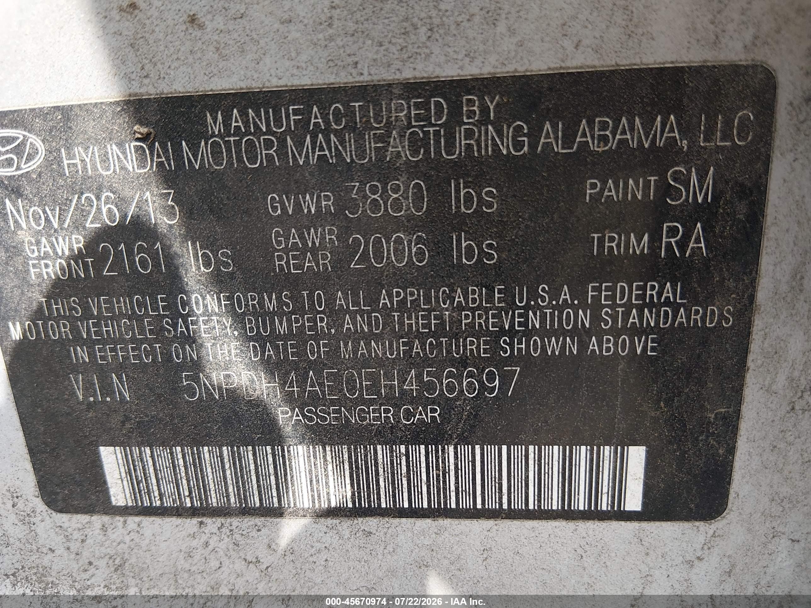 2014 Hyundai Elantra Se Серебряный vin: 5NPDH4AE0EH456697