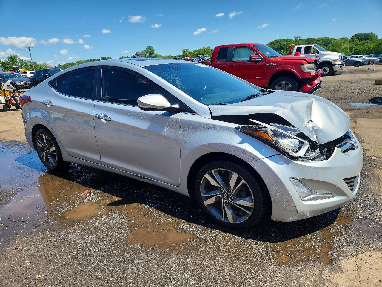 2014 Hyundai Elantra Limited Silver vin: 5NPDH4AE0EH459535