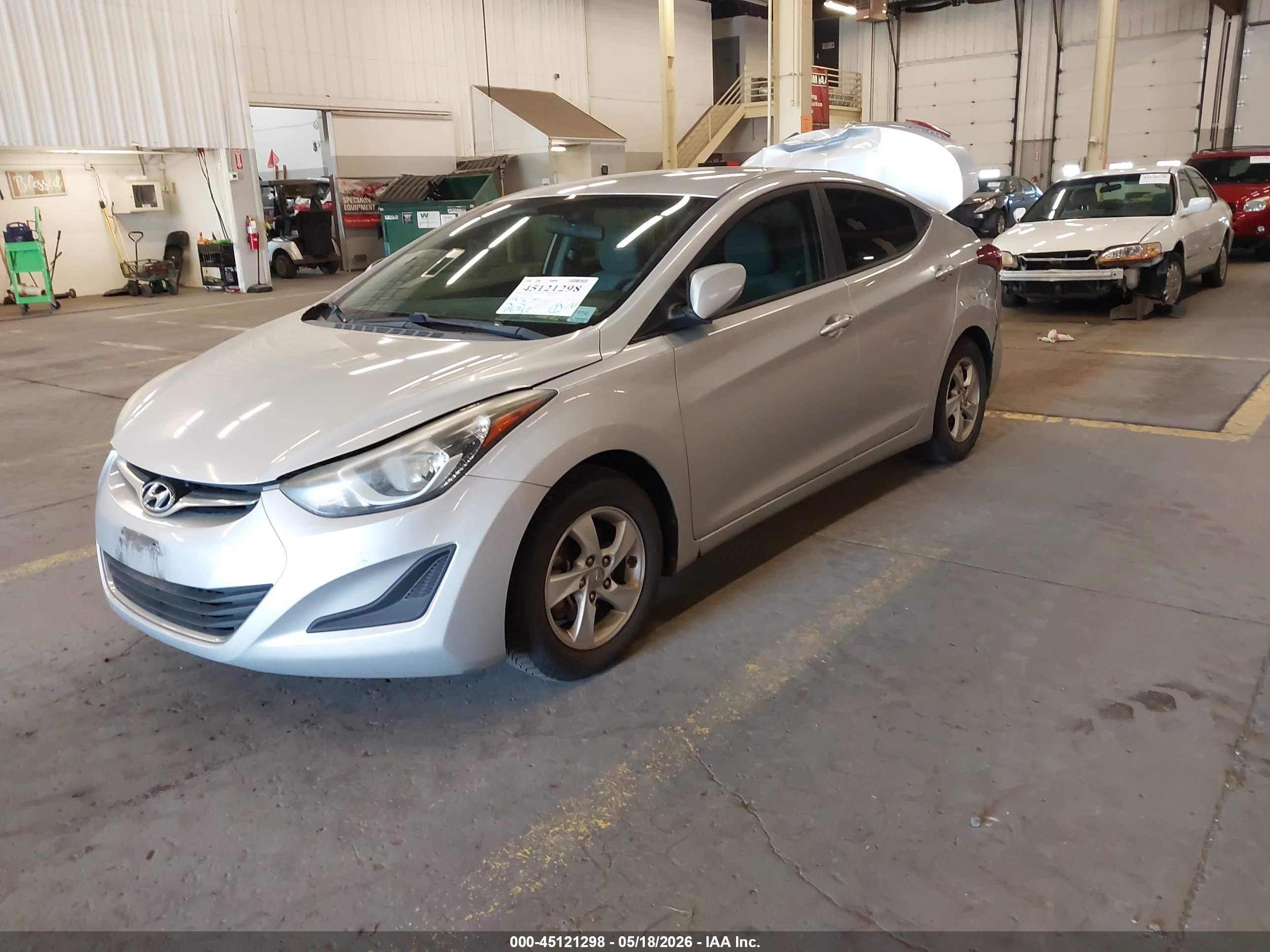 2014 Hyundai Elantra Se Gray vin: 5NPDH4AE0EH463701
