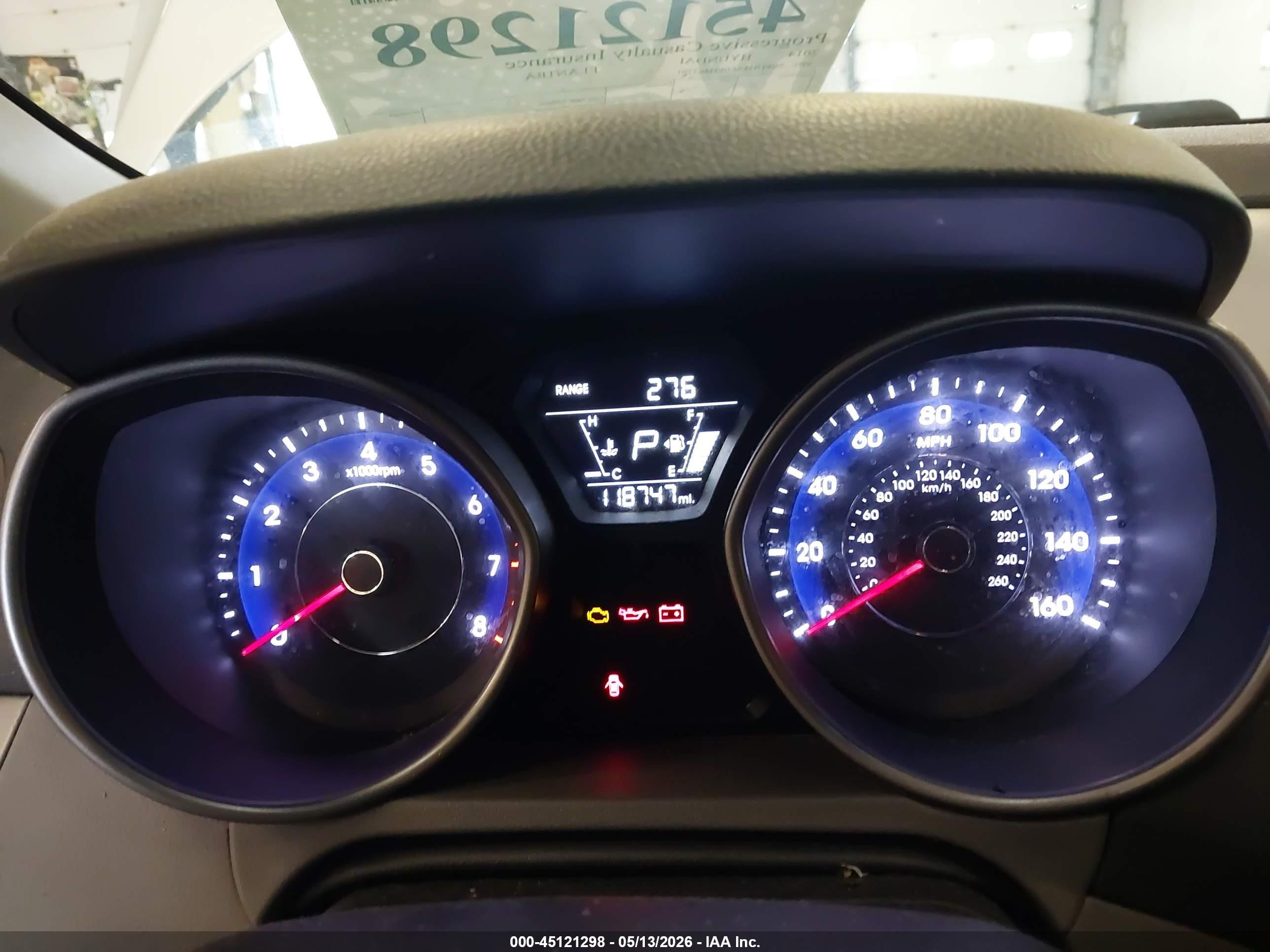 2014 Hyundai Elantra Se Gray vin: 5NPDH4AE0EH463701