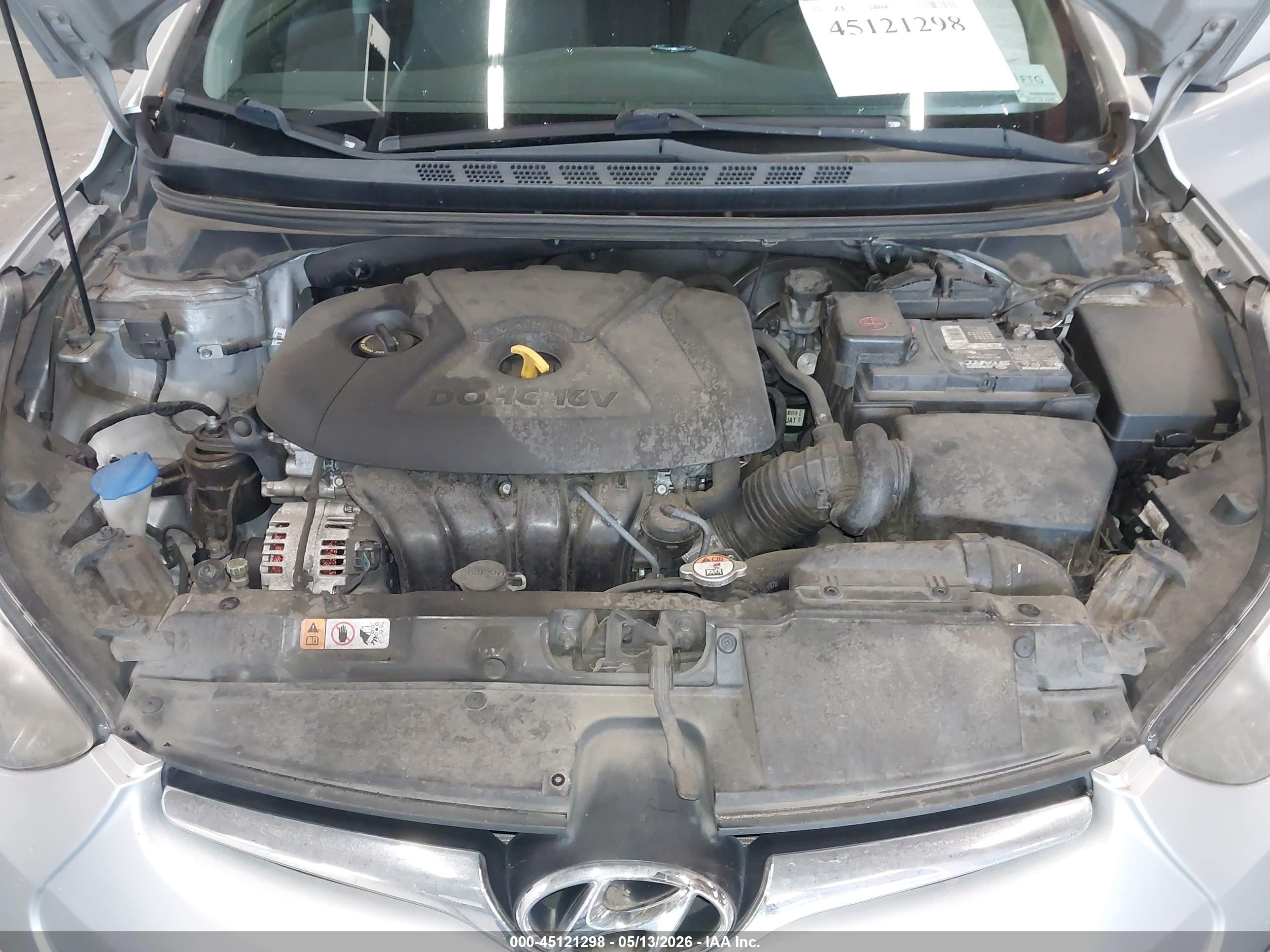 2014 Hyundai Elantra Se Gray vin: 5NPDH4AE0EH463701