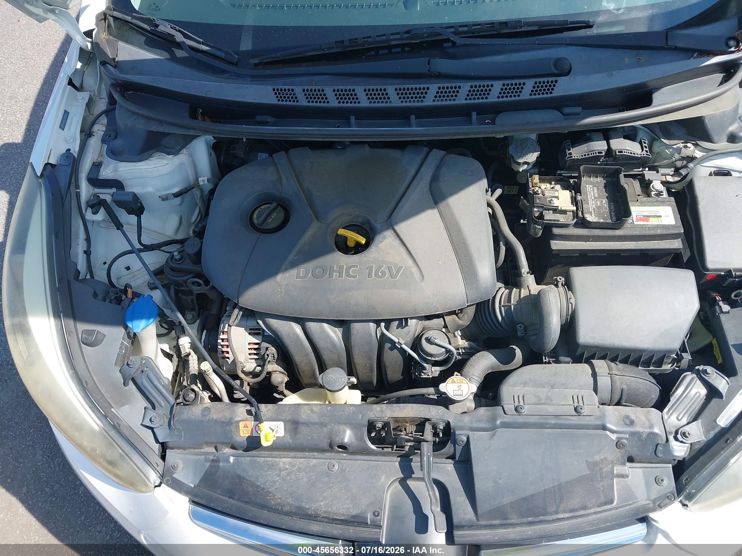2014 Hyundai Elantra Se White vin: 5NPDH4AE0EH466470