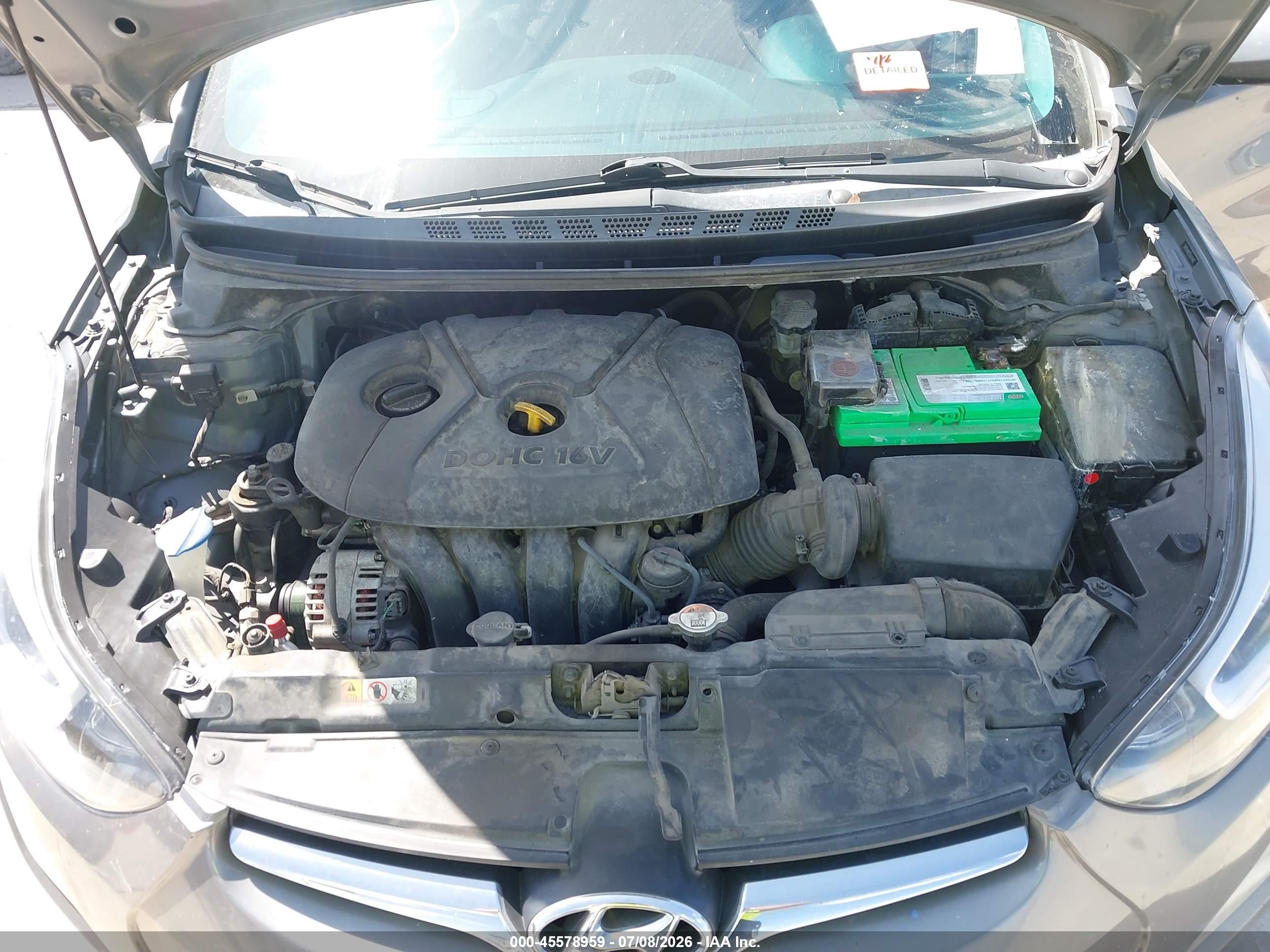 2014 Hyundai Elantra Se Серебряный vin: 5NPDH4AE0EH471460