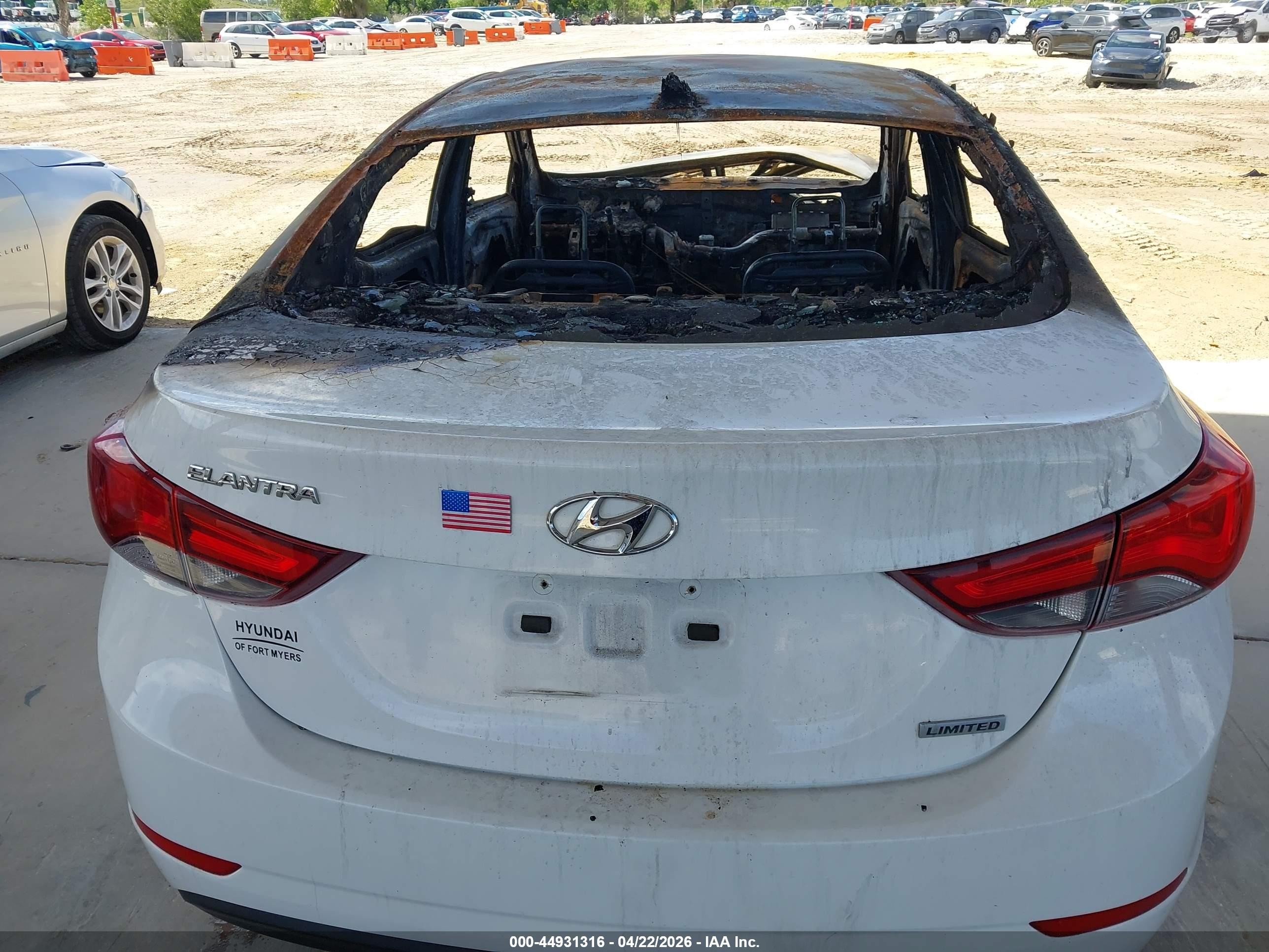 2014 Hyundai Elantra Limited White vin: 5NPDH4AE0EH474794