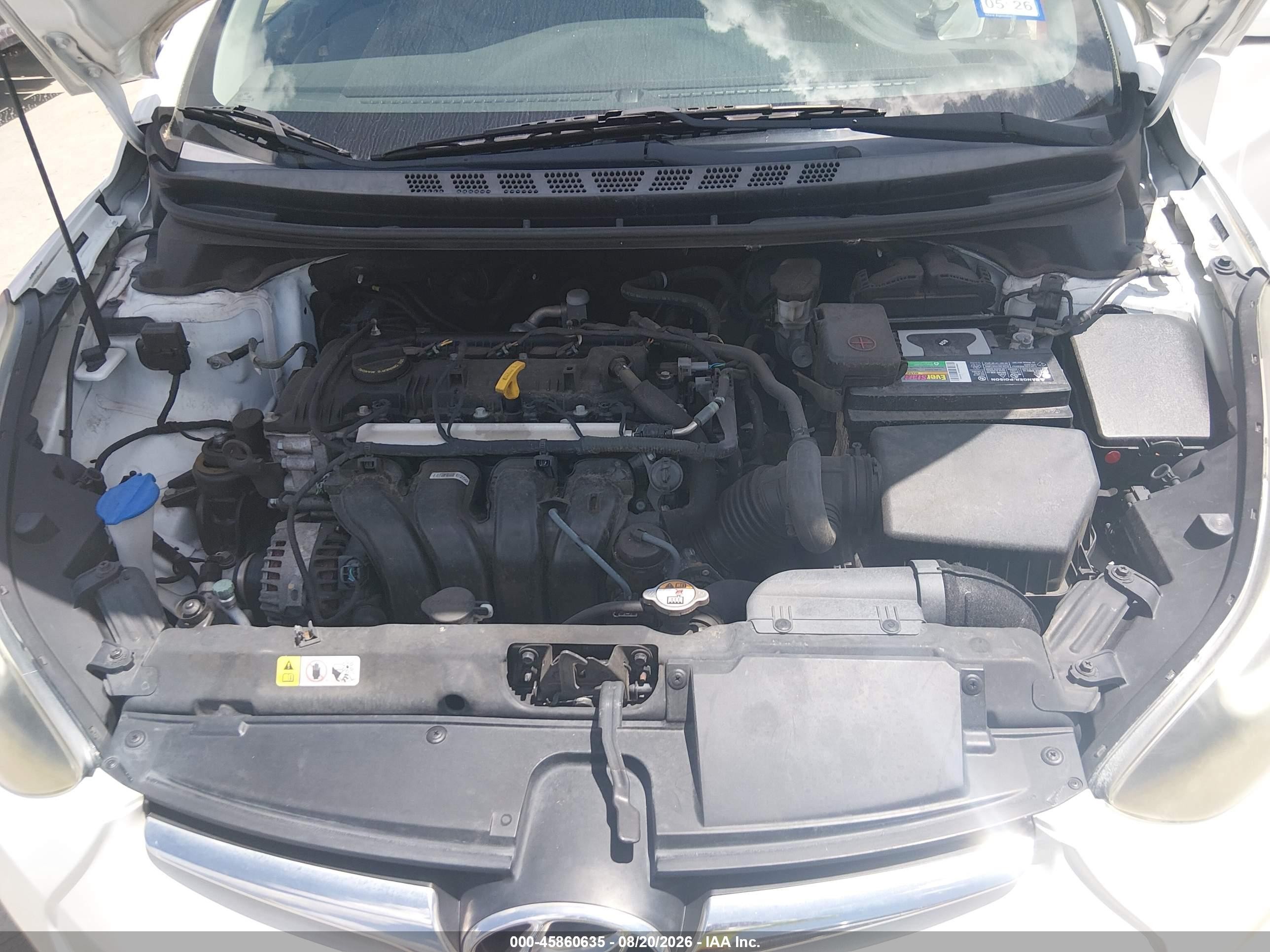 2014 Hyundai Elantra Se White vin: 5NPDH4AE0EH475606