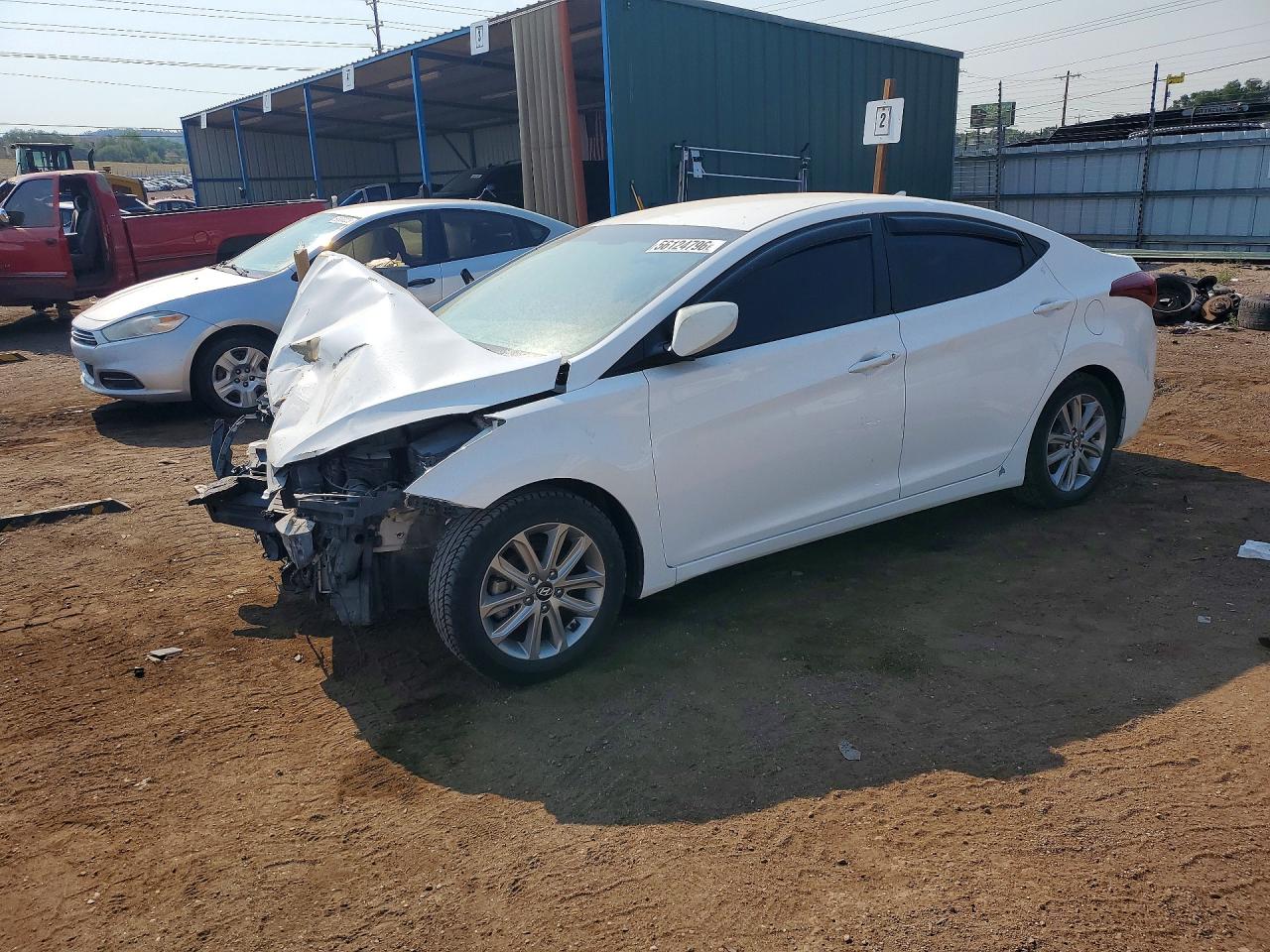 2014 Hyundai Elantra Se White vin: 5NPDH4AE0EH479963