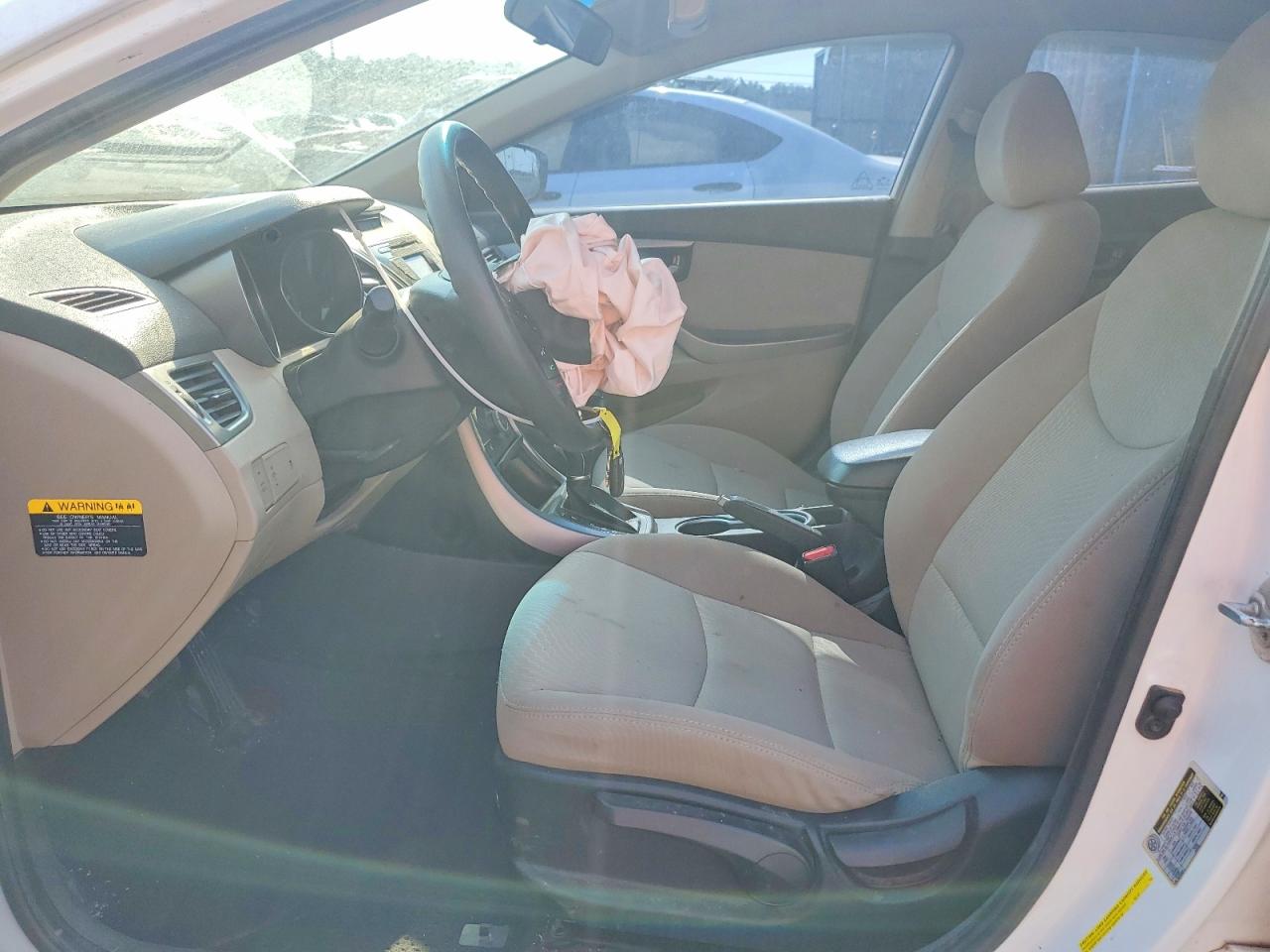 2014 Hyundai Elantra Se White vin: 5NPDH4AE0EH479963