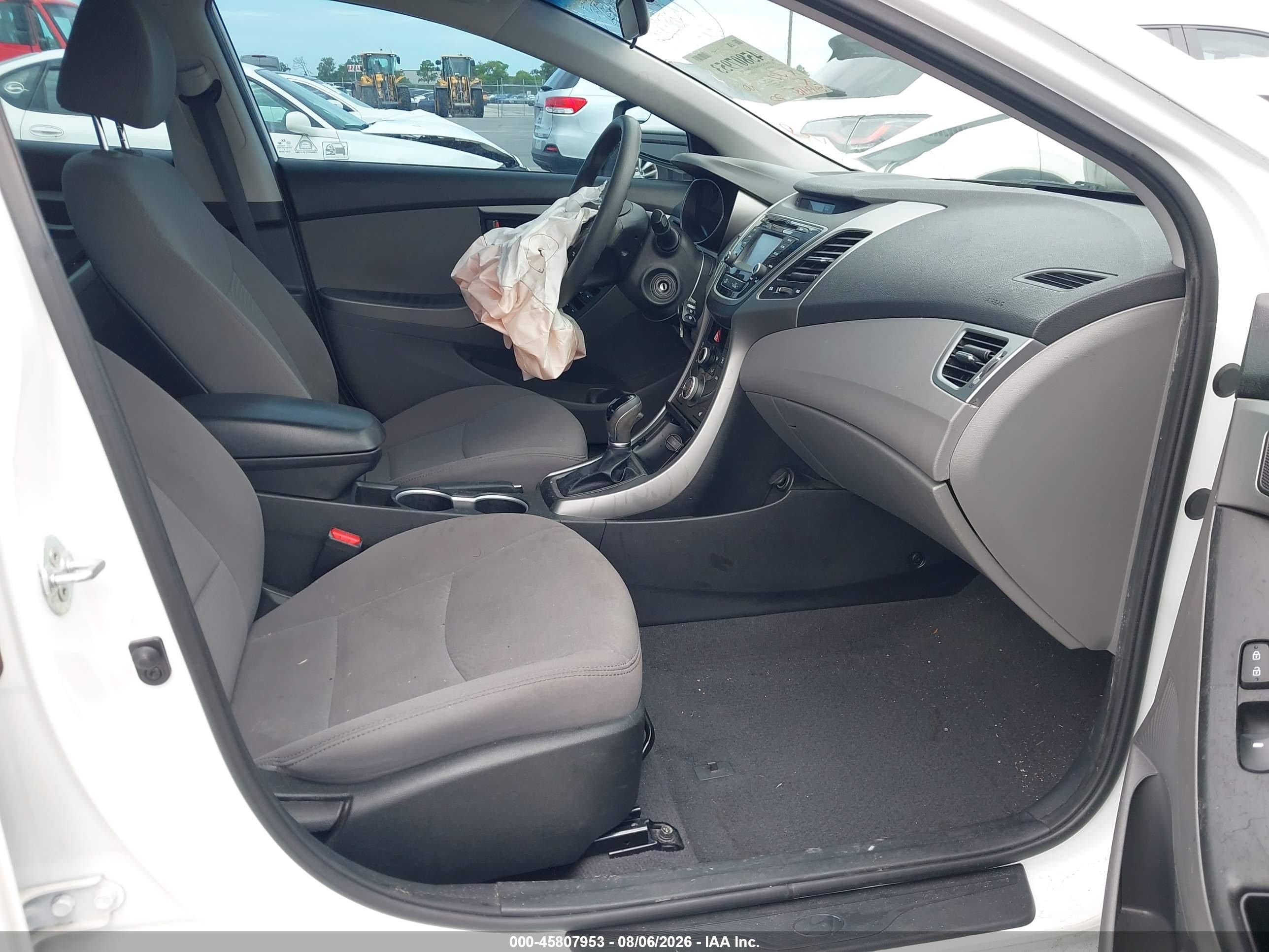 2014 Hyundai Elantra Se White vin: 5NPDH4AE0EH480918