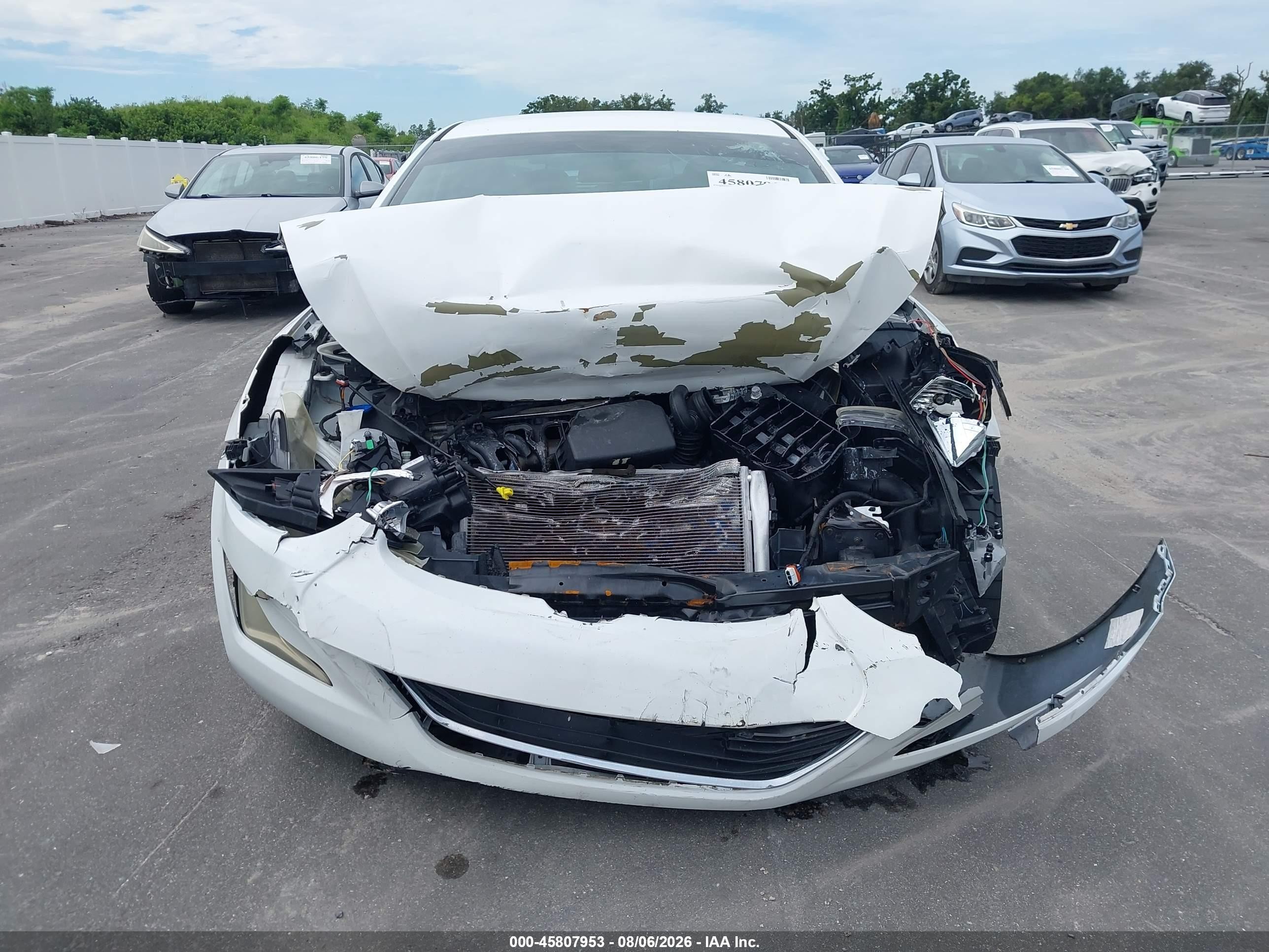 2014 Hyundai Elantra Se White vin: 5NPDH4AE0EH480918