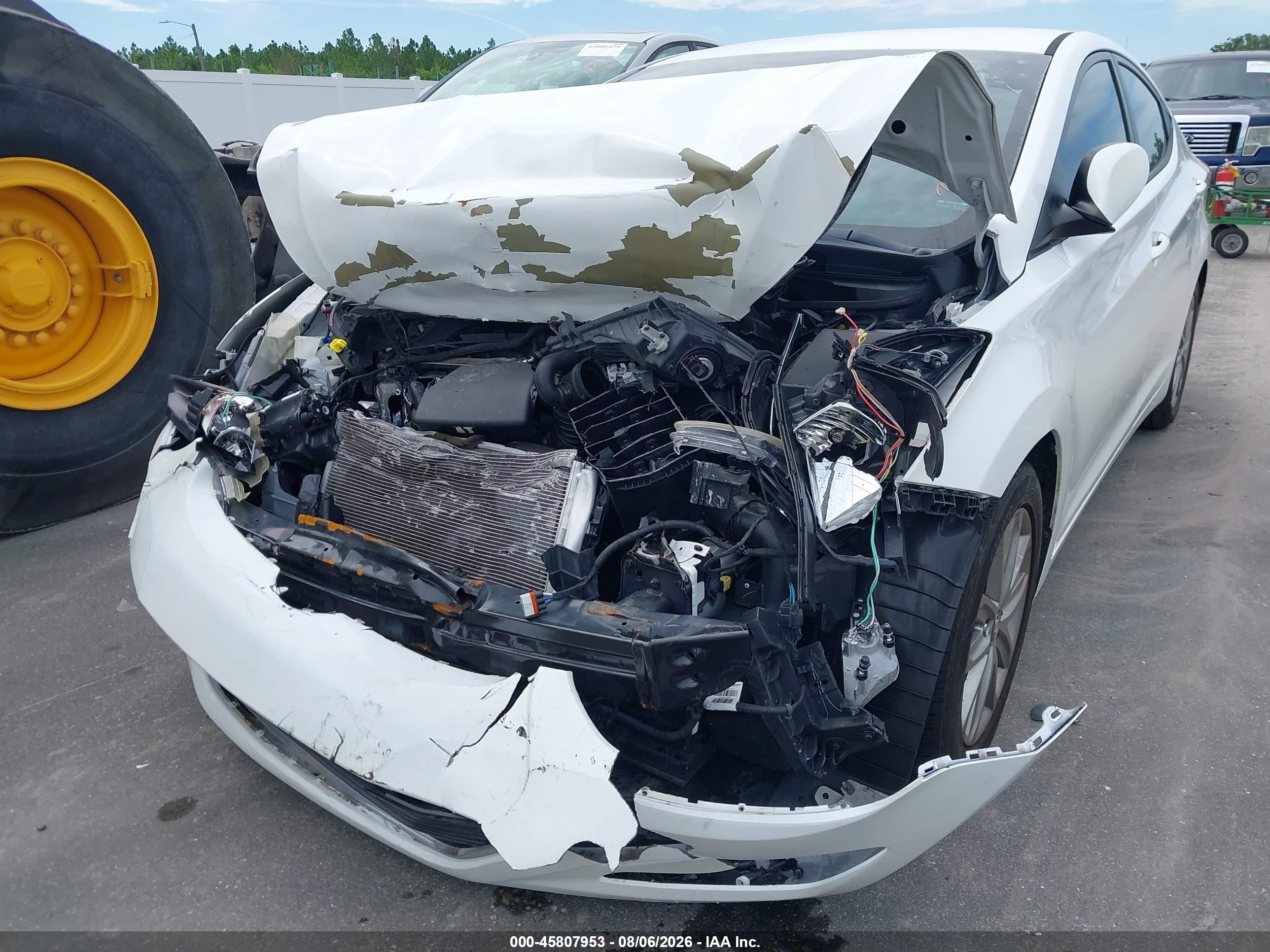 2014 Hyundai Elantra Se White vin: 5NPDH4AE0EH480918