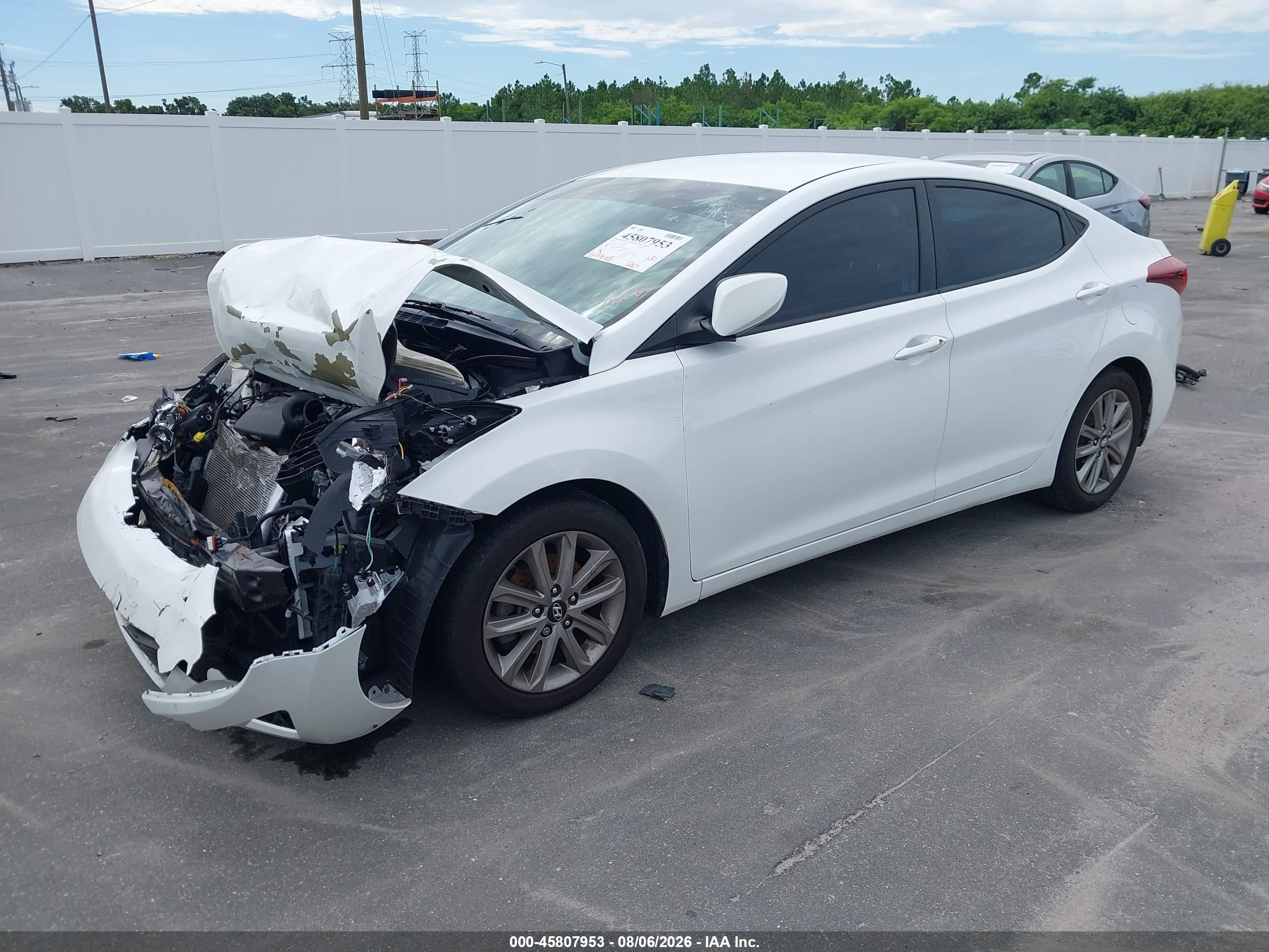 2014 Hyundai Elantra Se White vin: 5NPDH4AE0EH480918