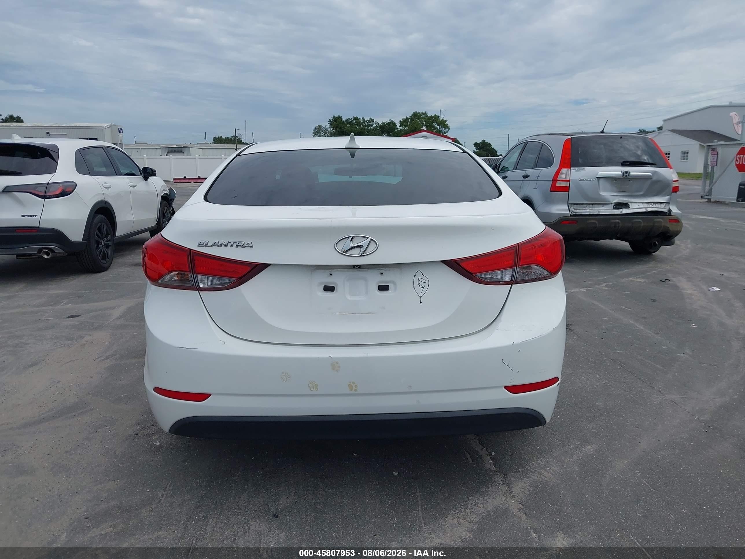2014 Hyundai Elantra Se White vin: 5NPDH4AE0EH480918