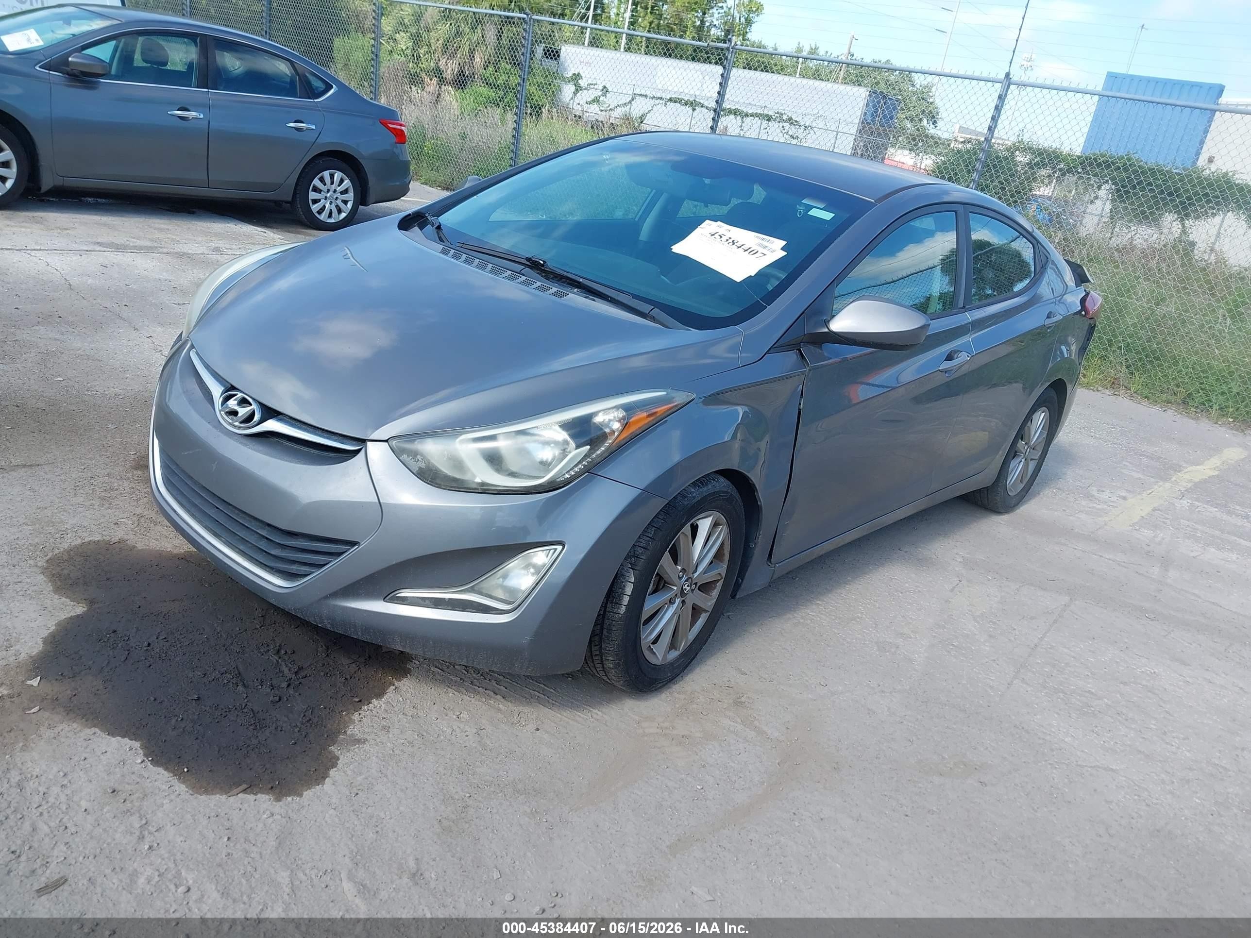 2014 Hyundai Elantra Se Gray vin: 5NPDH4AE0EH483480