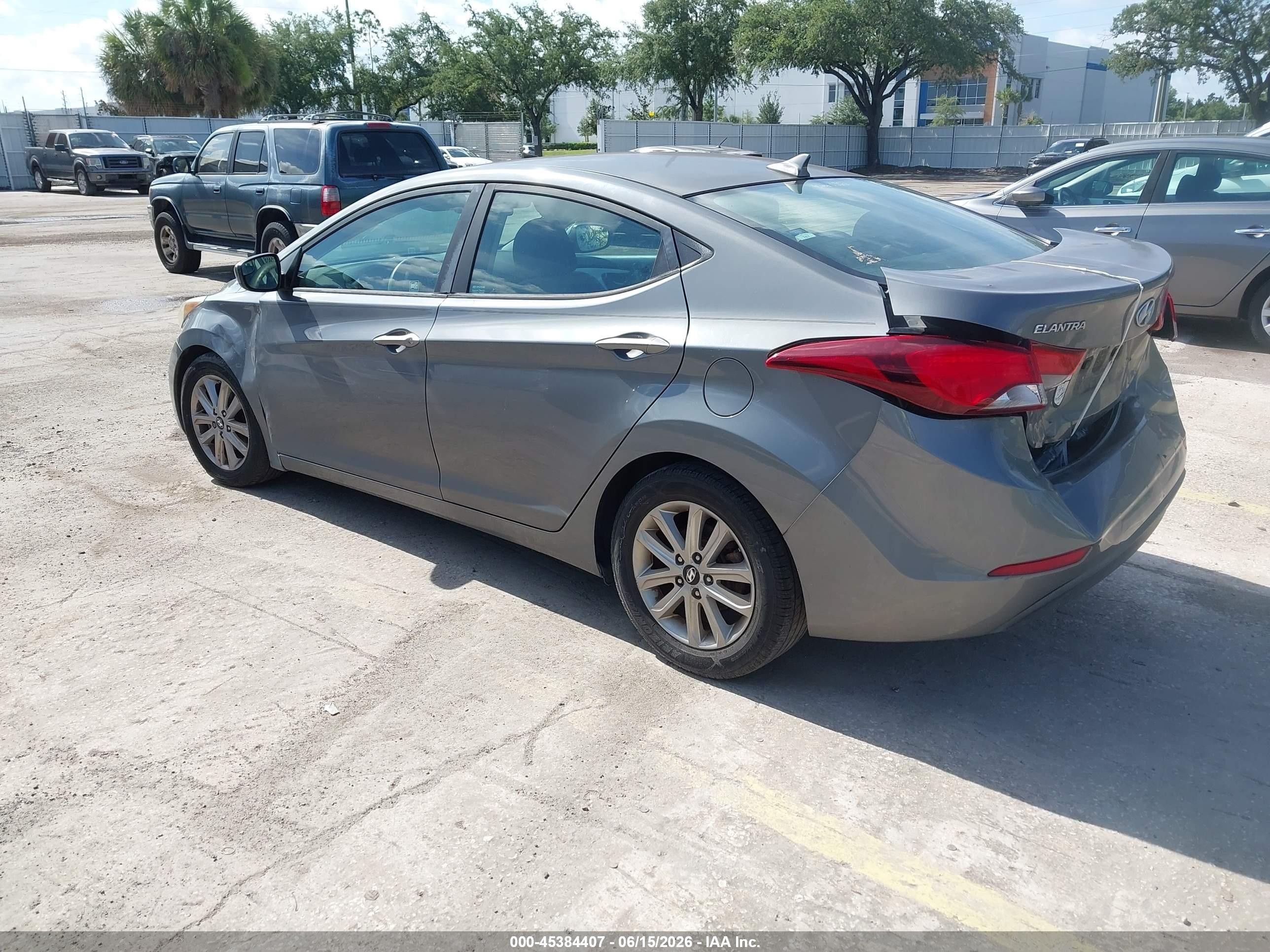 2014 Hyundai Elantra Se Gray vin: 5NPDH4AE0EH483480