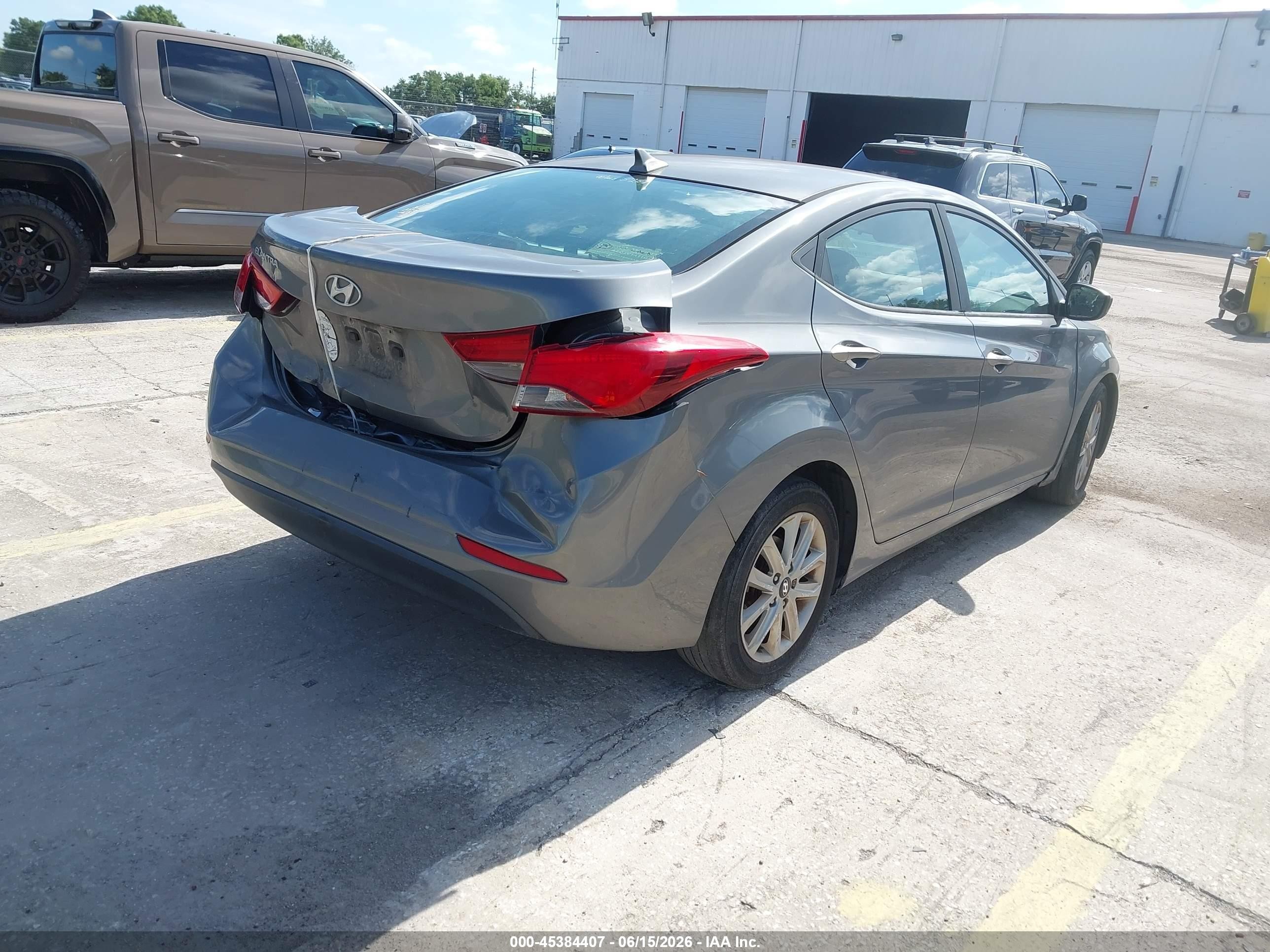 2014 Hyundai Elantra Se Gray vin: 5NPDH4AE0EH483480