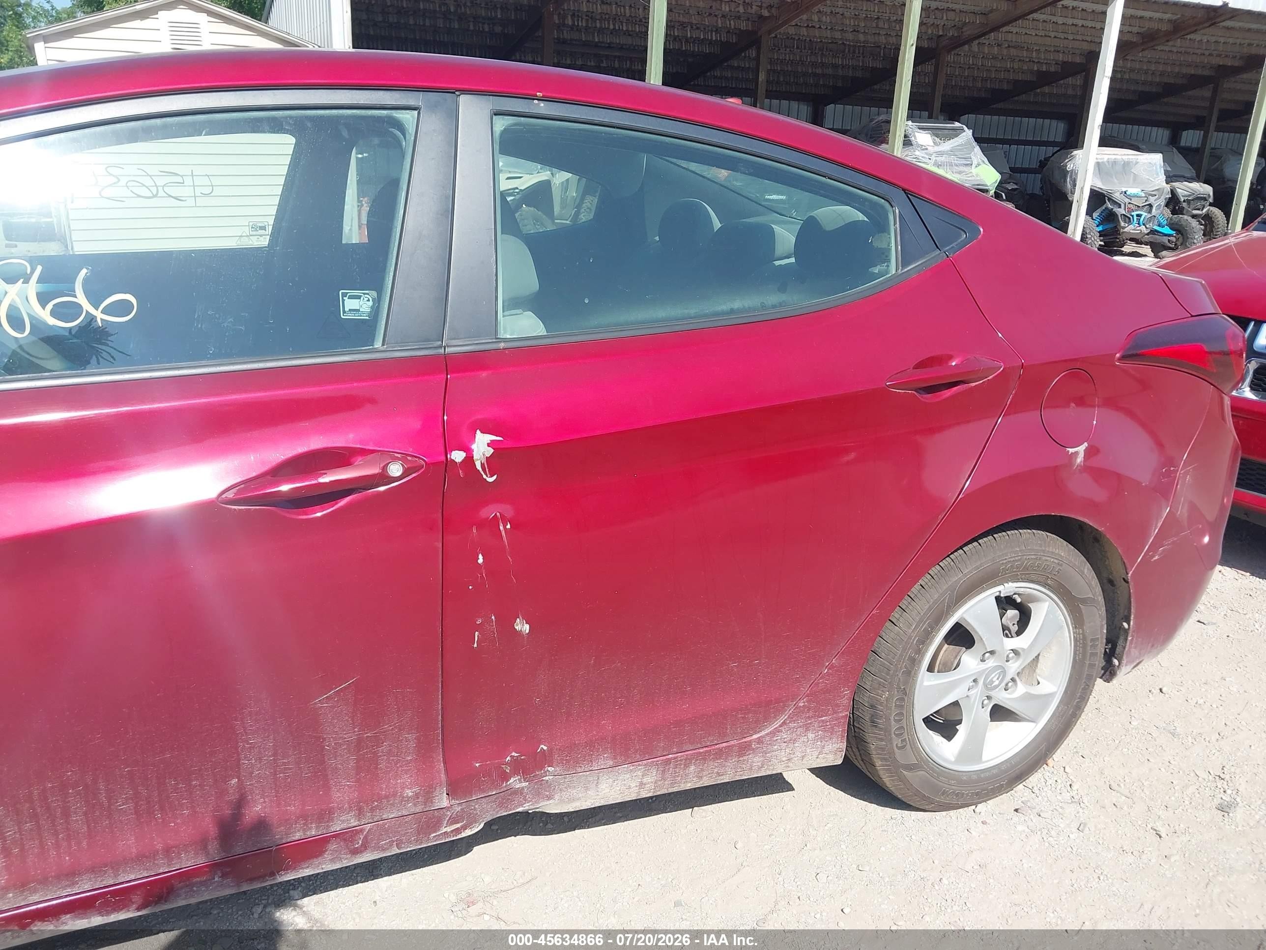 2014 Hyundai Elantra Se Red vin: 5NPDH4AE0EH486296
