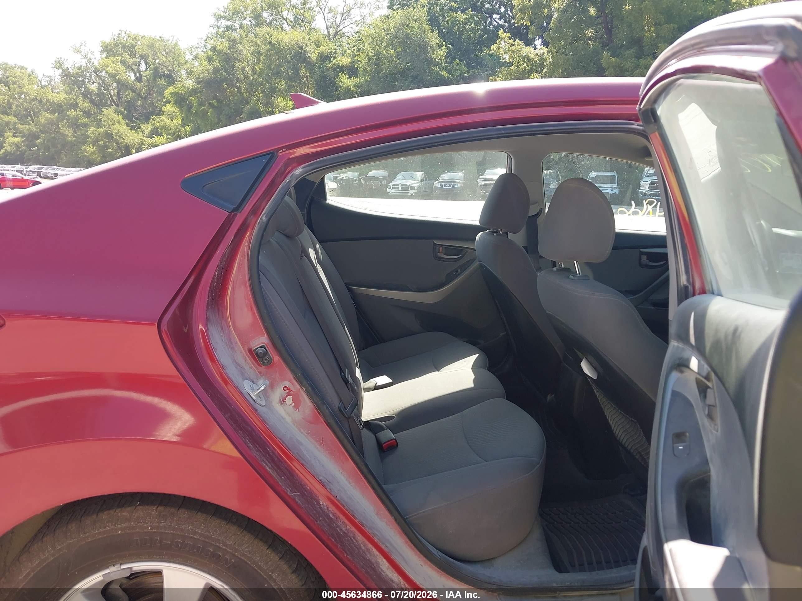 2014 Hyundai Elantra Se Red vin: 5NPDH4AE0EH486296