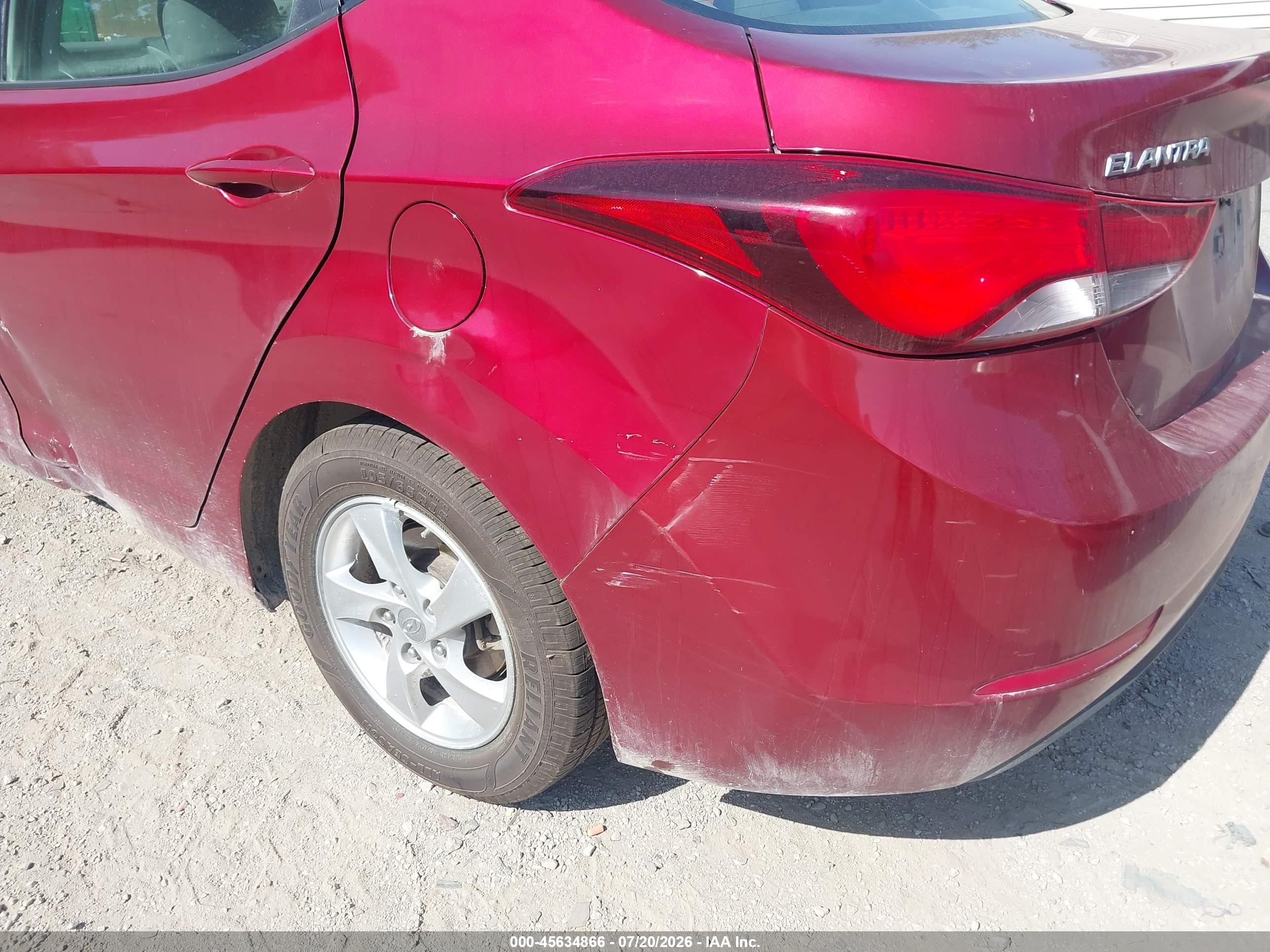 2014 Hyundai Elantra Se Red vin: 5NPDH4AE0EH486296