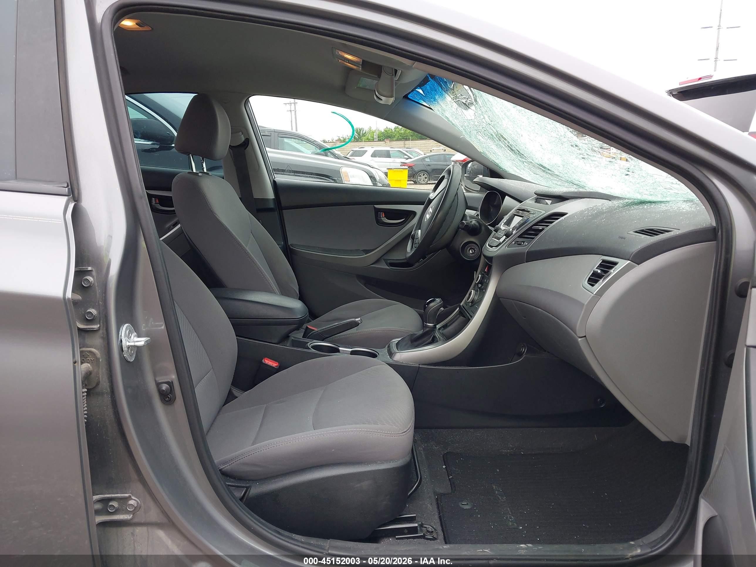 2014 Hyundai Elantra Se Gray vin: 5NPDH4AE0EH490297