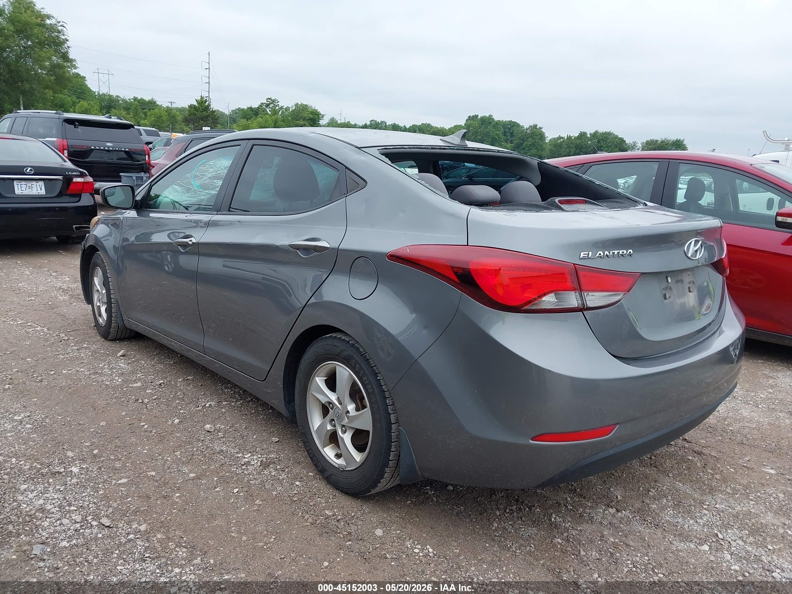 2014 Hyundai Elantra Se Gray vin: 5NPDH4AE0EH490297