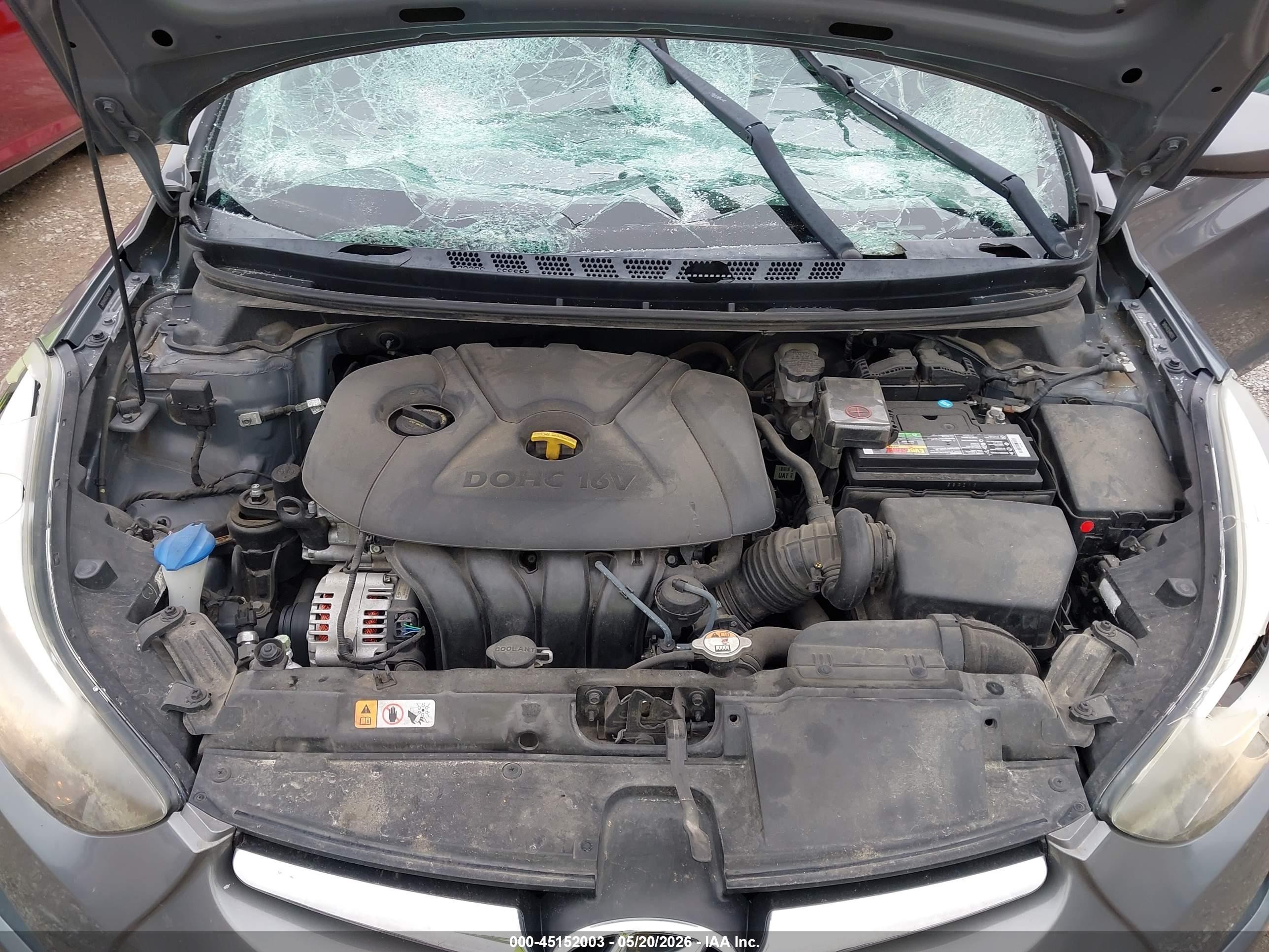 2014 Hyundai Elantra Se Gray vin: 5NPDH4AE0EH490297