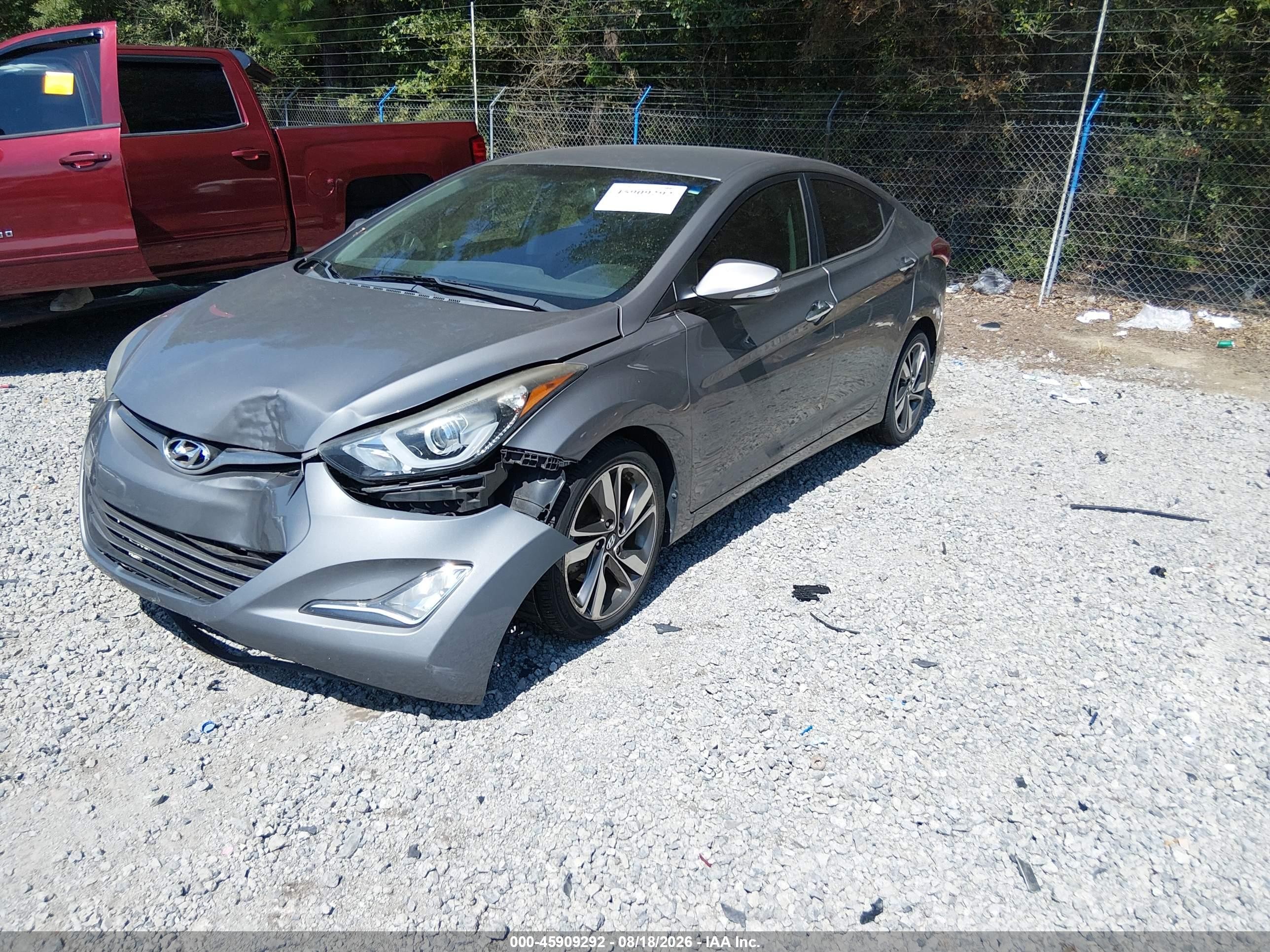 2014 Hyundai Elantra Limited Gray vin: 5NPDH4AE0EH493572