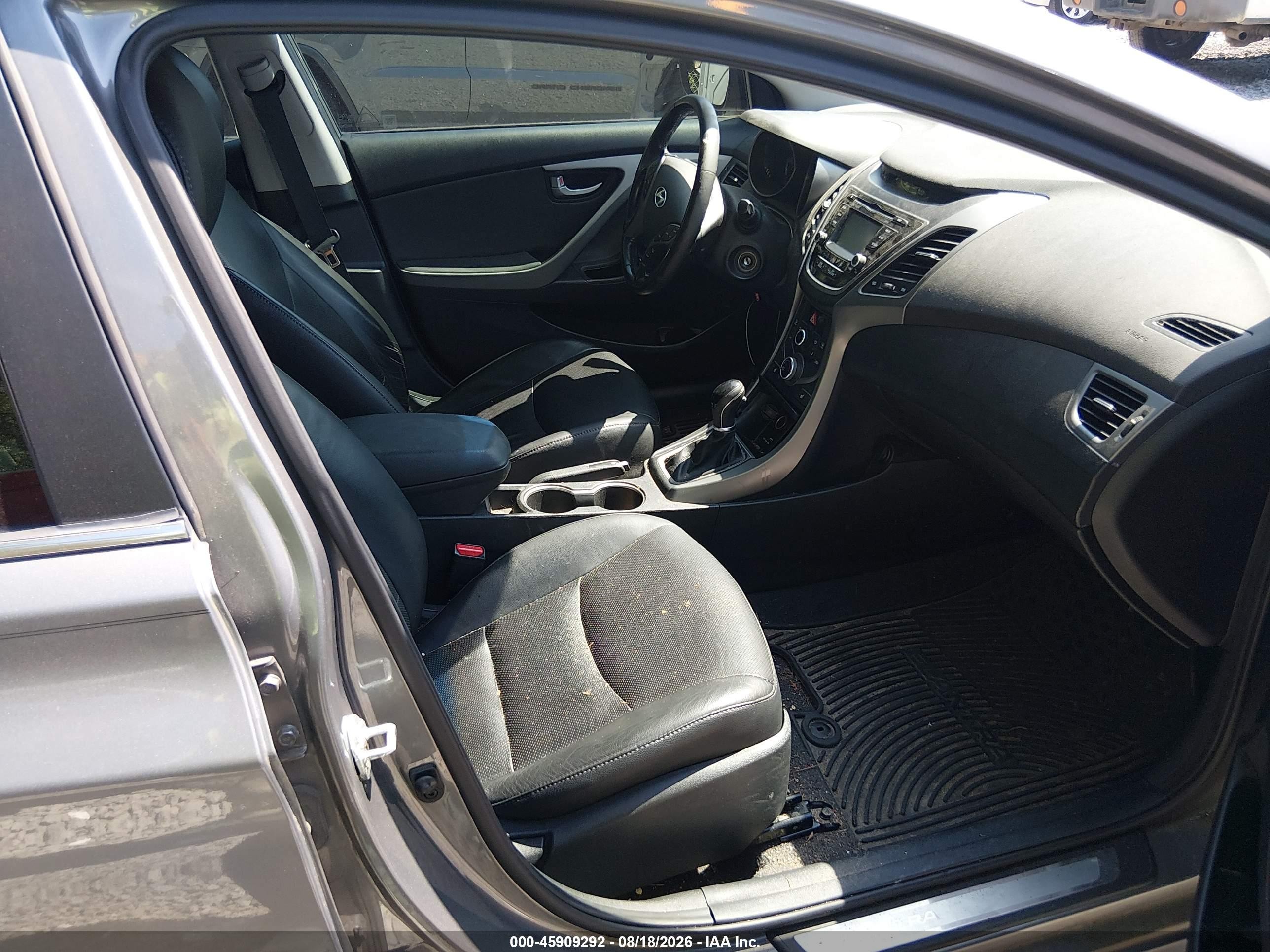 2014 Hyundai Elantra Limited Gray vin: 5NPDH4AE0EH493572