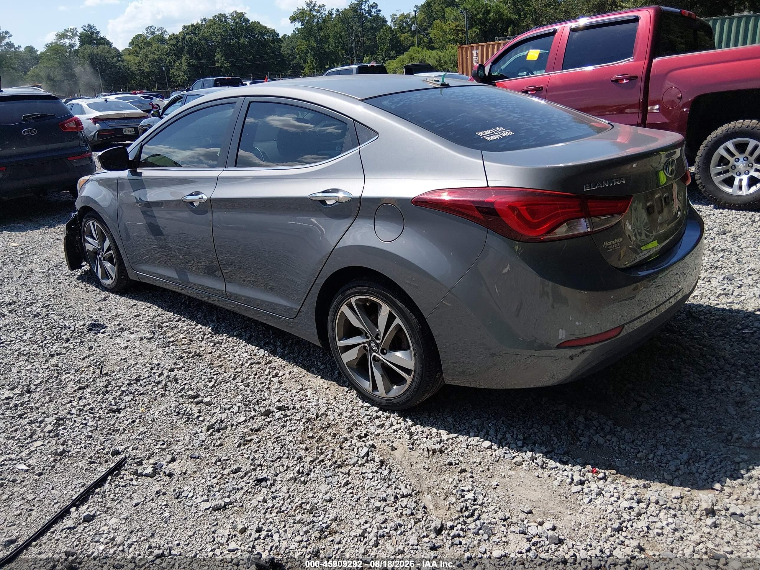 2014 Hyundai Elantra Limited Gray vin: 5NPDH4AE0EH493572