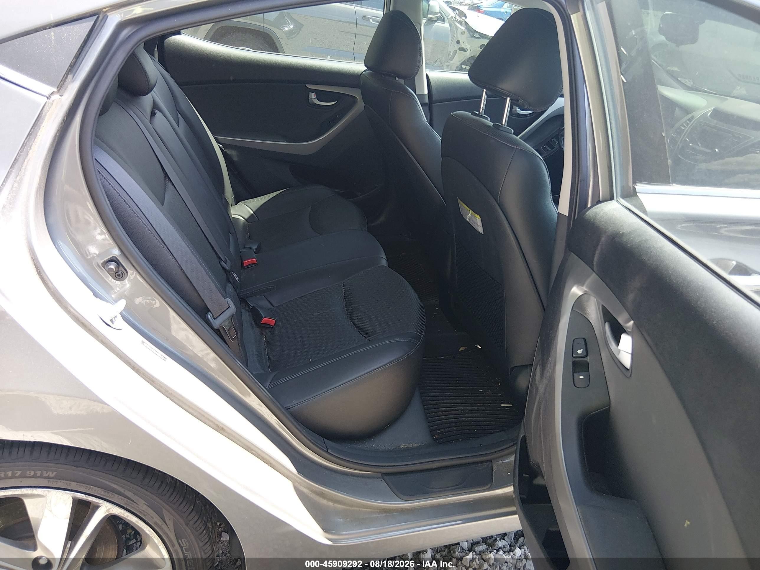 2014 Hyundai Elantra Limited Gray vin: 5NPDH4AE0EH493572