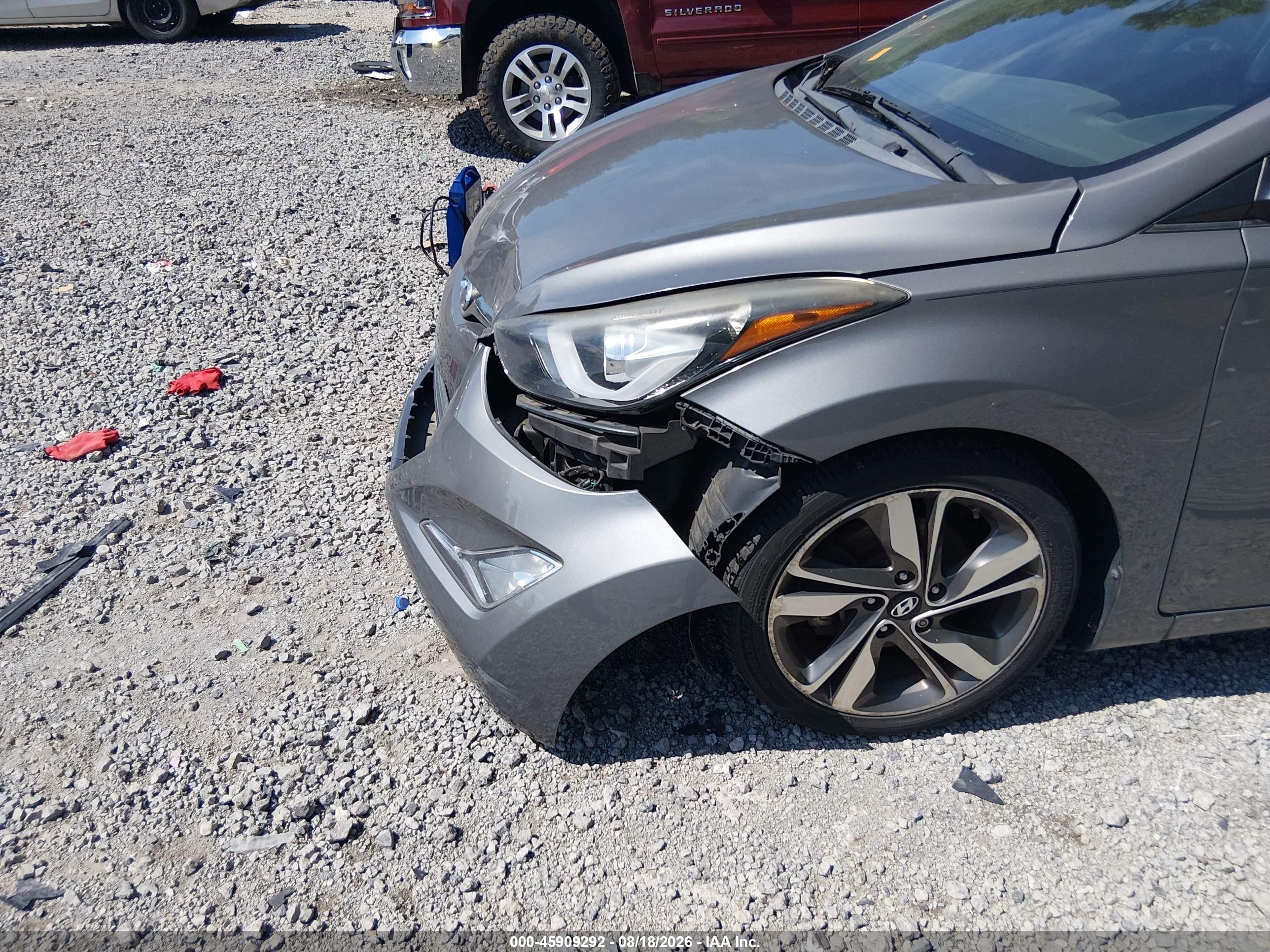 2014 Hyundai Elantra Limited Gray vin: 5NPDH4AE0EH493572