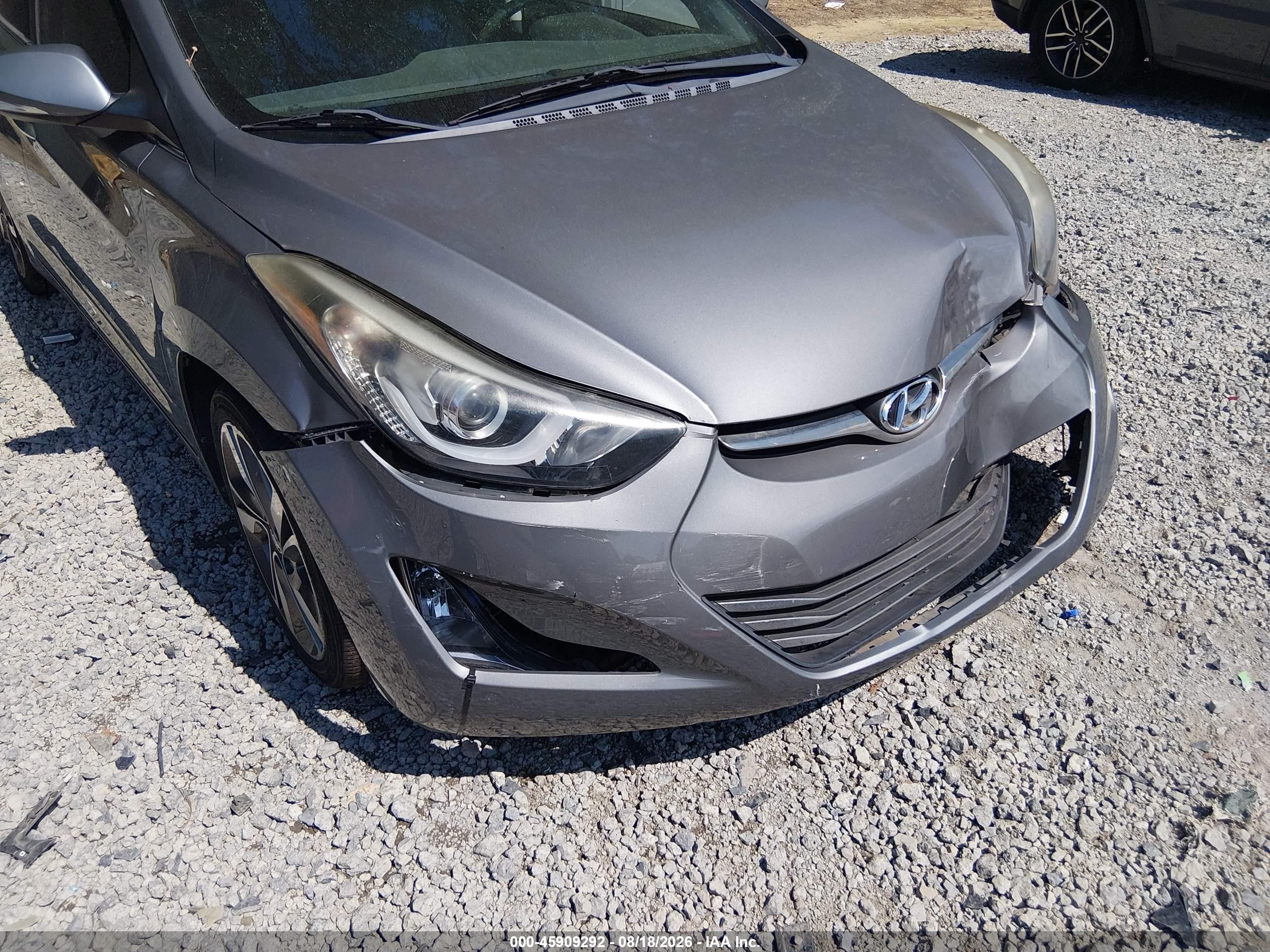 2014 Hyundai Elantra Limited Gray vin: 5NPDH4AE0EH493572