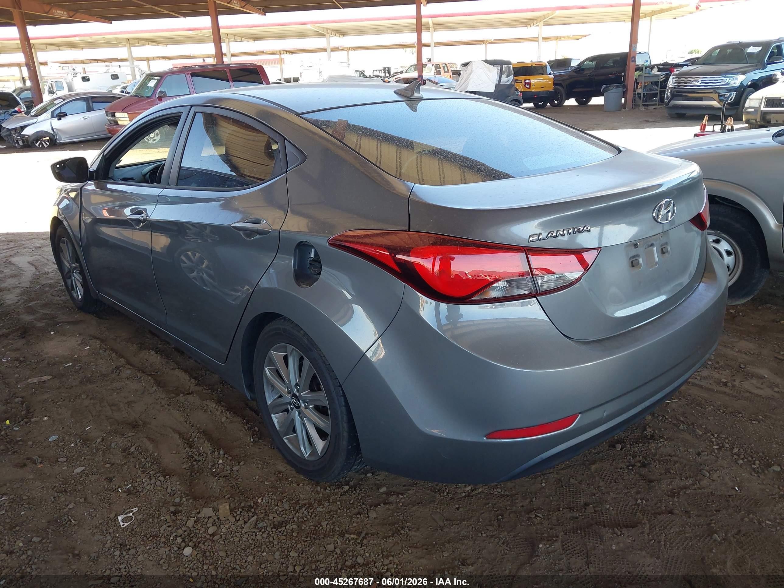 2014 Hyundai Elantra Se Gray vin: 5NPDH4AE0EH502173