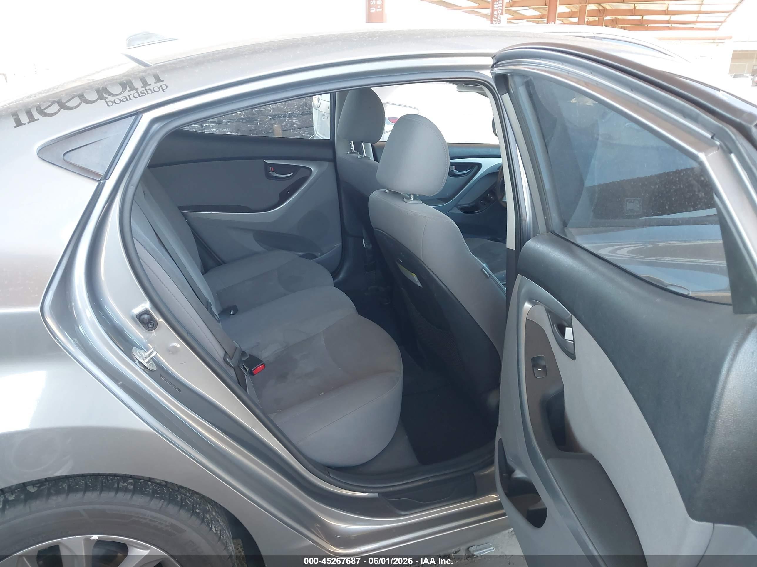 2014 Hyundai Elantra Se Gray vin: 5NPDH4AE0EH502173
