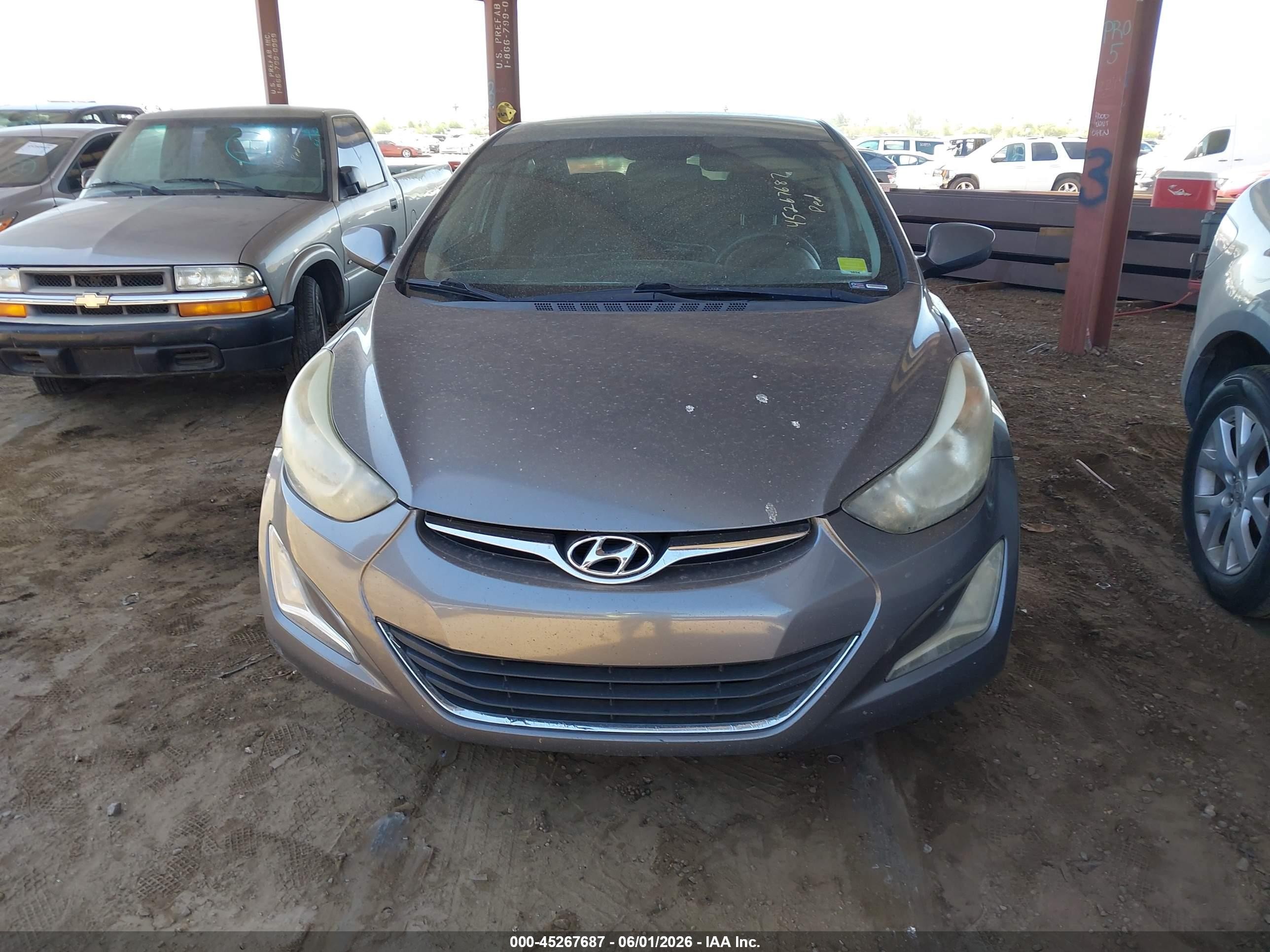 2014 Hyundai Elantra Se Gray vin: 5NPDH4AE0EH502173