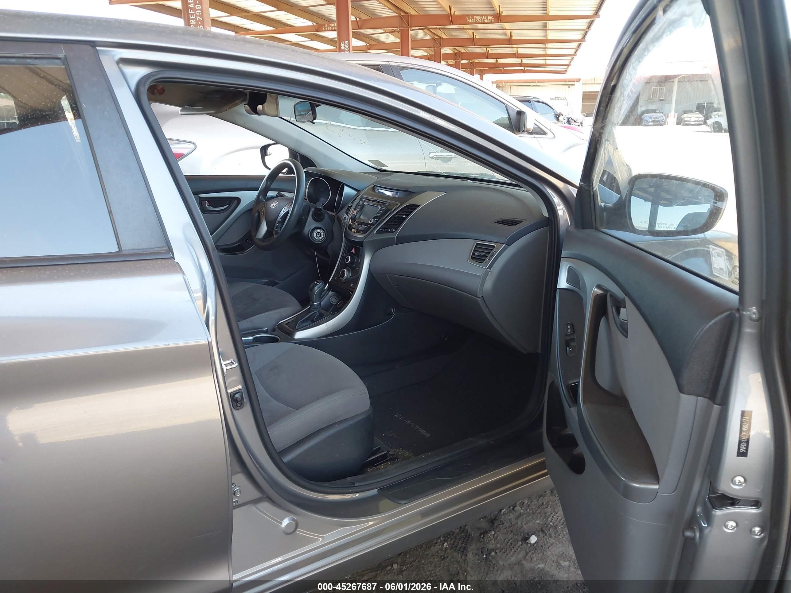 2014 Hyundai Elantra Se Gray vin: 5NPDH4AE0EH502173