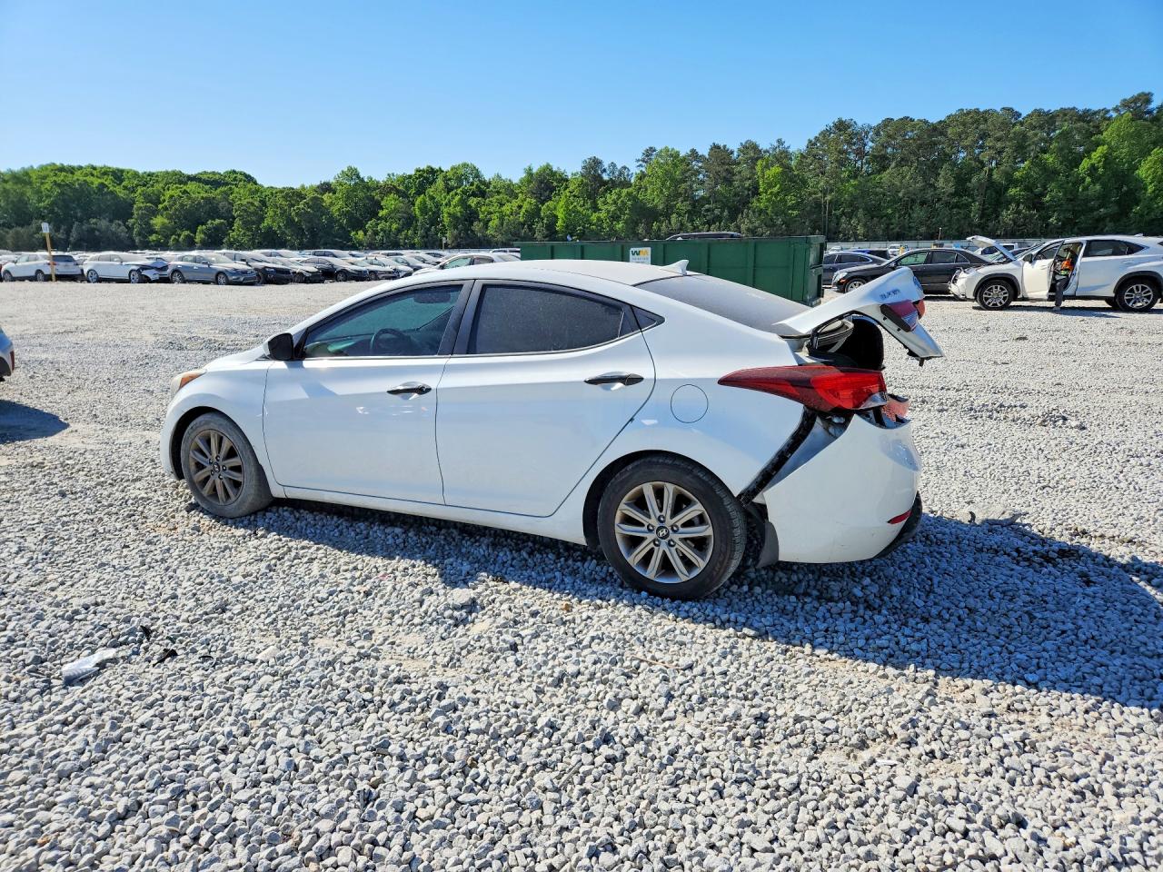 2014 Hyundai Elantra Se White vin: 5NPDH4AE0EH510063