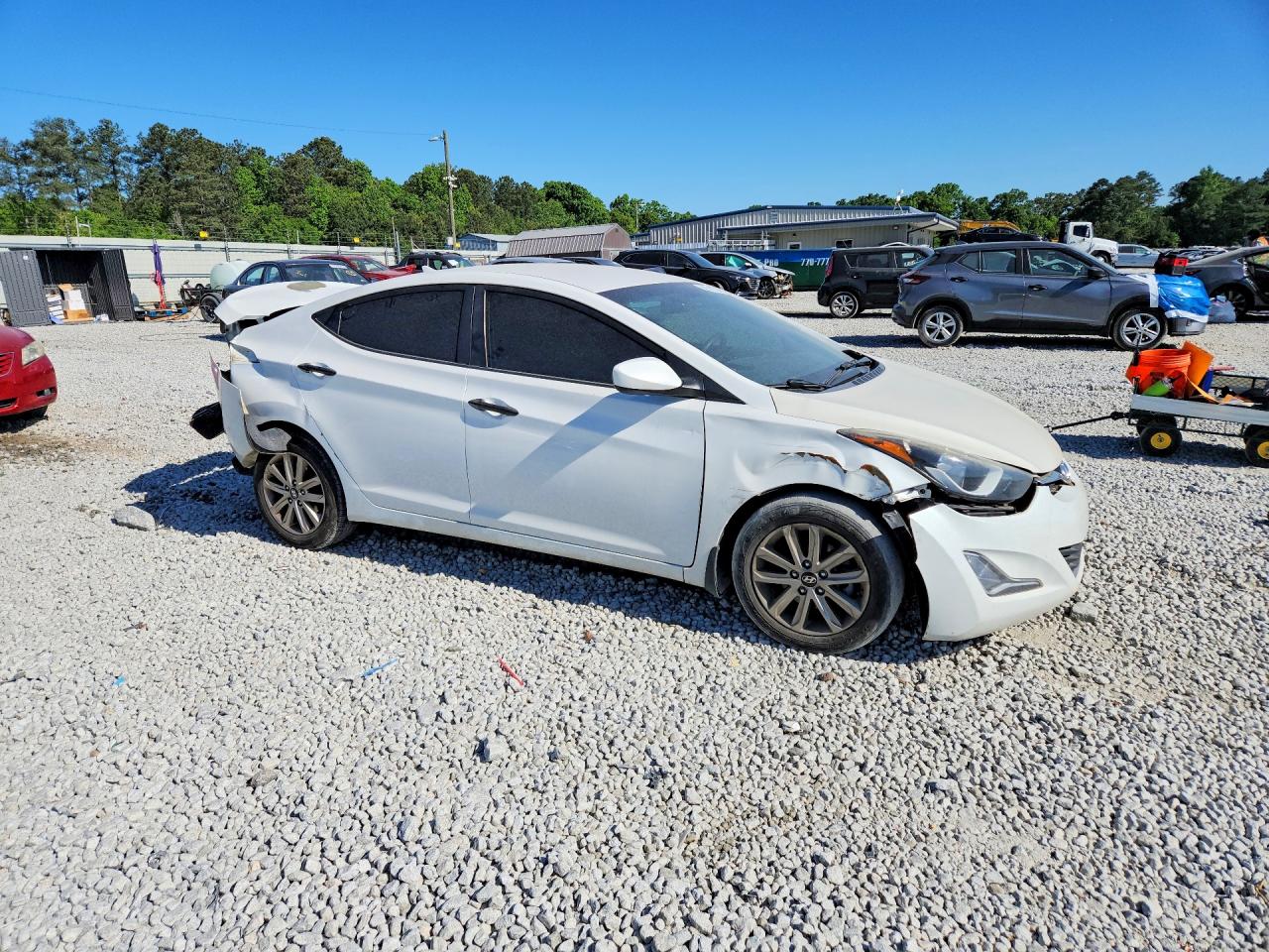 2014 Hyundai Elantra Se White vin: 5NPDH4AE0EH510063